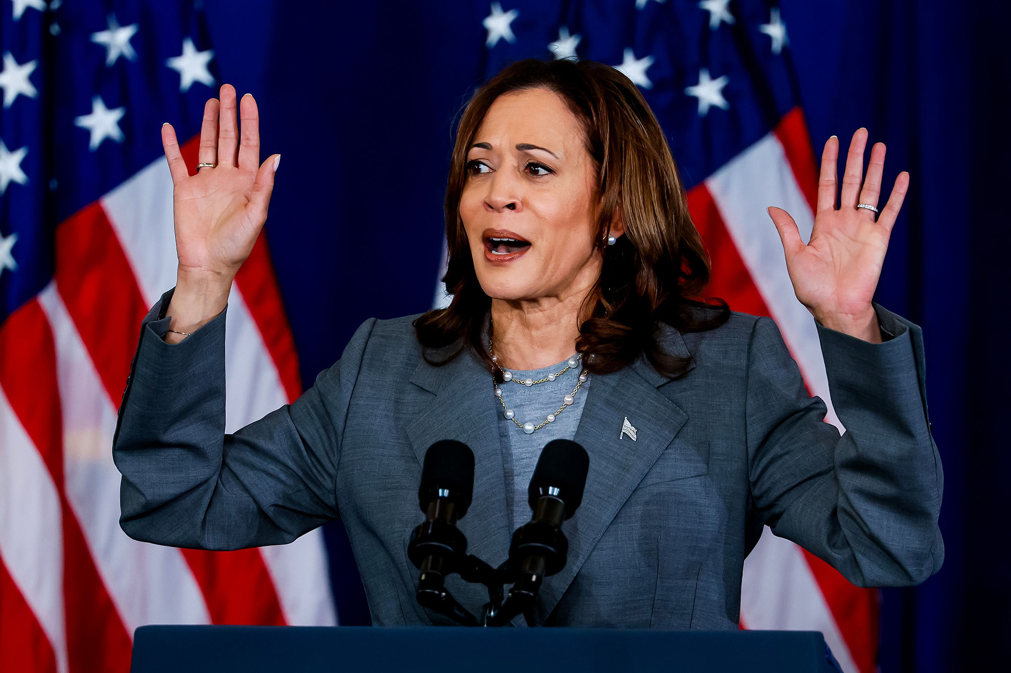 Kamala Harris admits Democratic ticket is facing ‘tough’ election as party lawmakers call on Biden to withdraw
