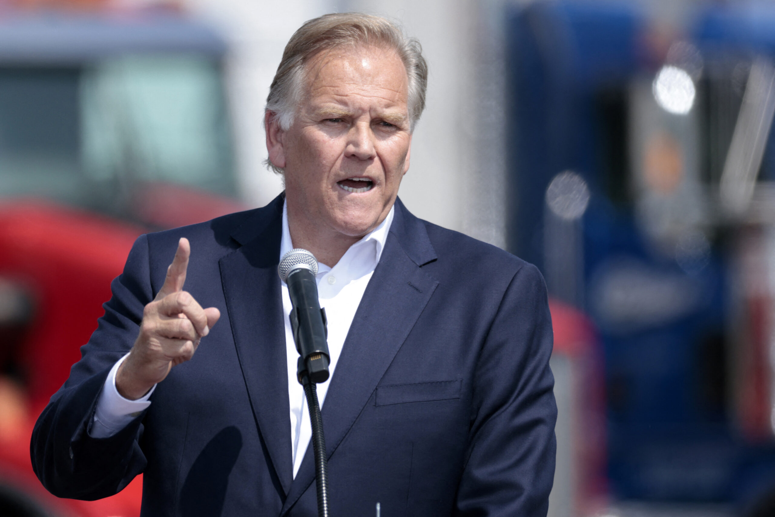 Michigan GOP Senate candidate Mike Rogers rallies black support at Detroit church