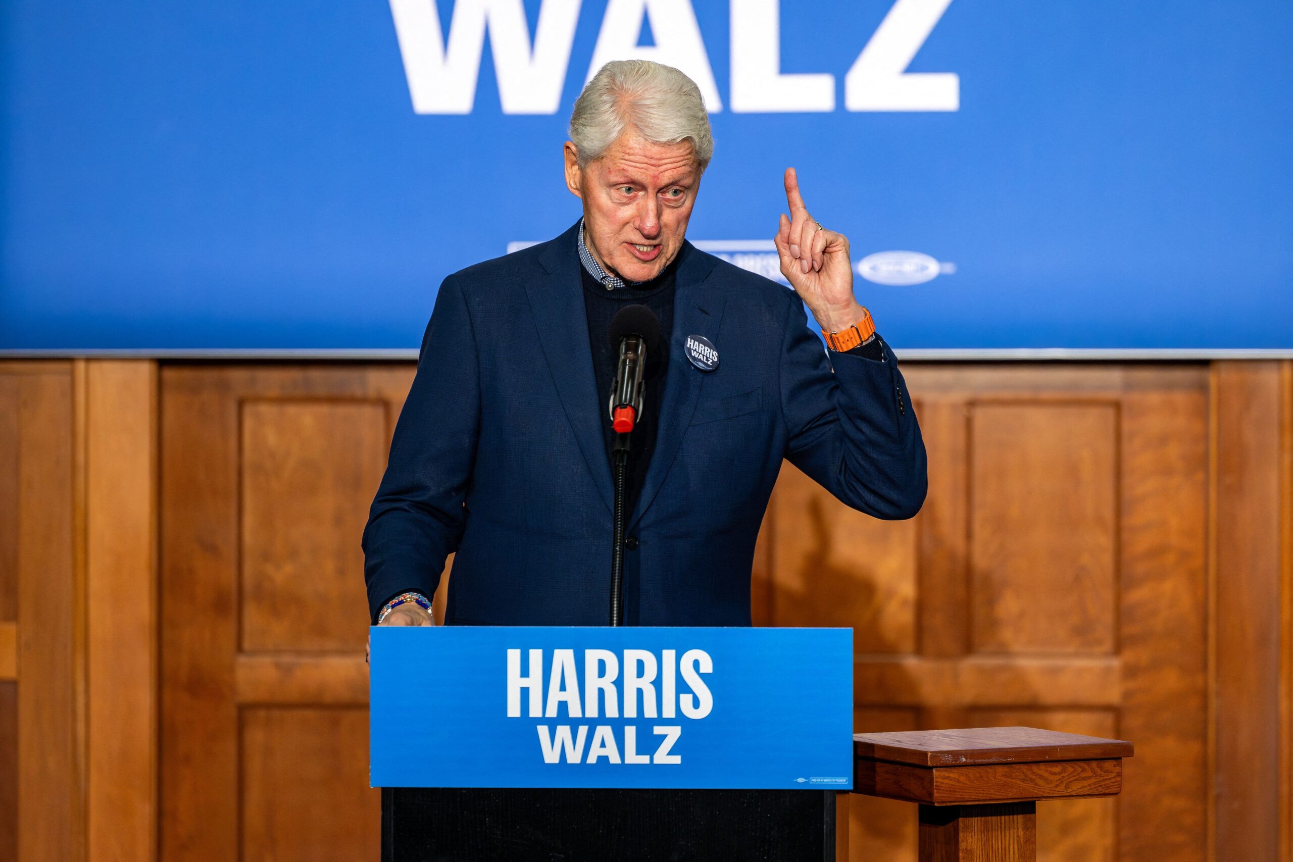 Bill Clinton calls out ‘young Arab Americans’ and defends Israel at appearance in swing state Michigan