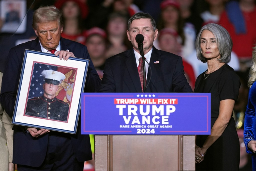 Trump brings family members of cartel crime victim and Marine veteran Nicholas Quets on stage at Nevada rally: ‘We’re going to get that guy’