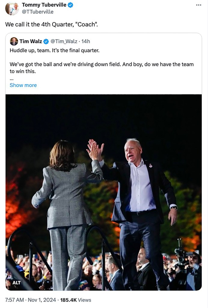 Ex-Auburn coach-turned-Sen. Tommy Tuberville trolls ‘Coach’ Tim Walz for latest football term fumble