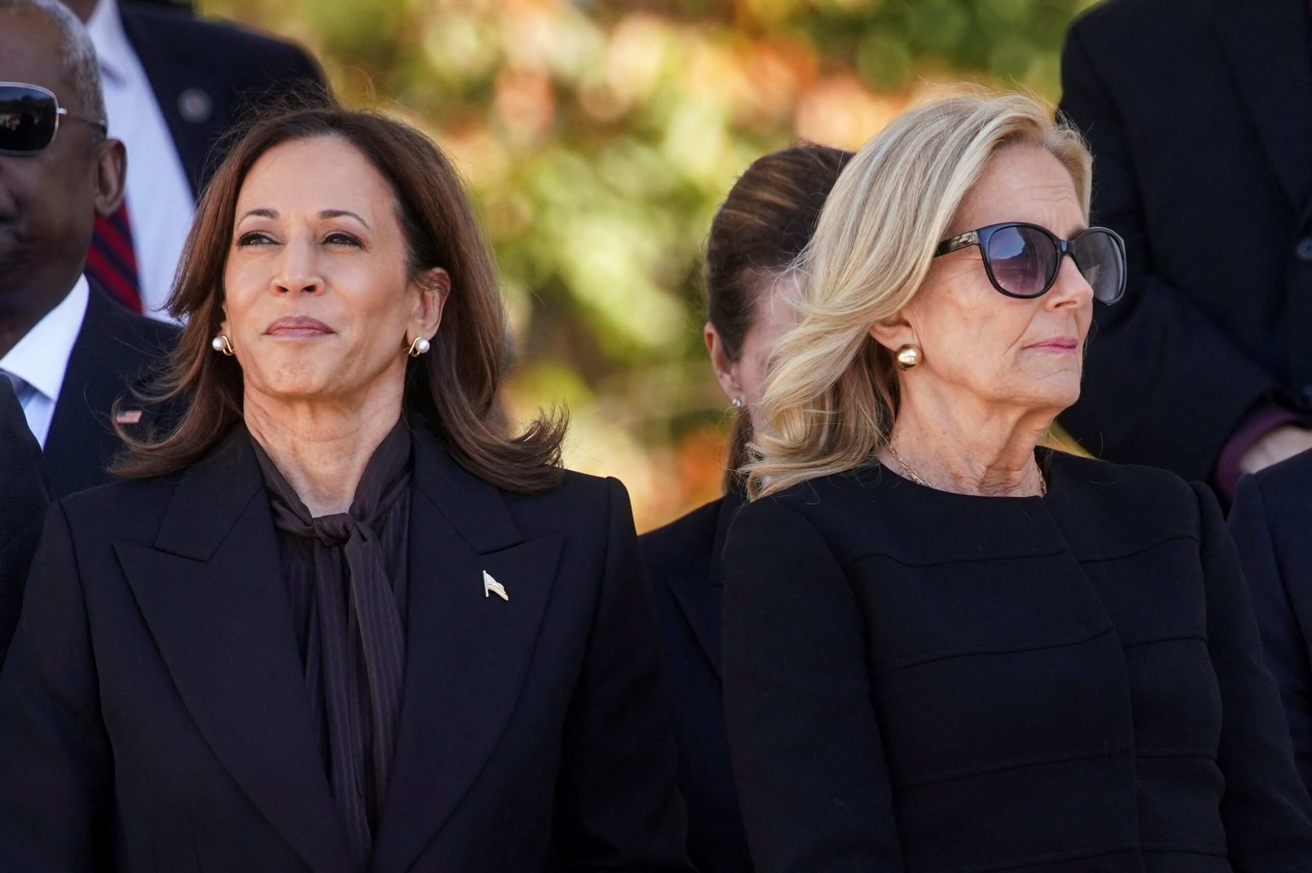 Jill Biden’s apparent cold shoulder to Kamala Harris ignites social media