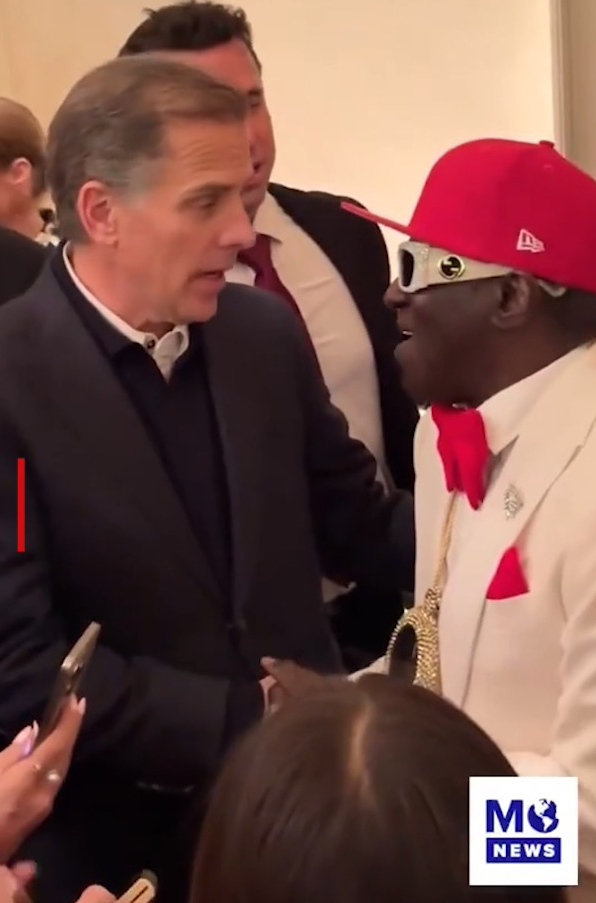 Hunter Biden yuks it up with rapper Flavor Flav at White House Christmas event