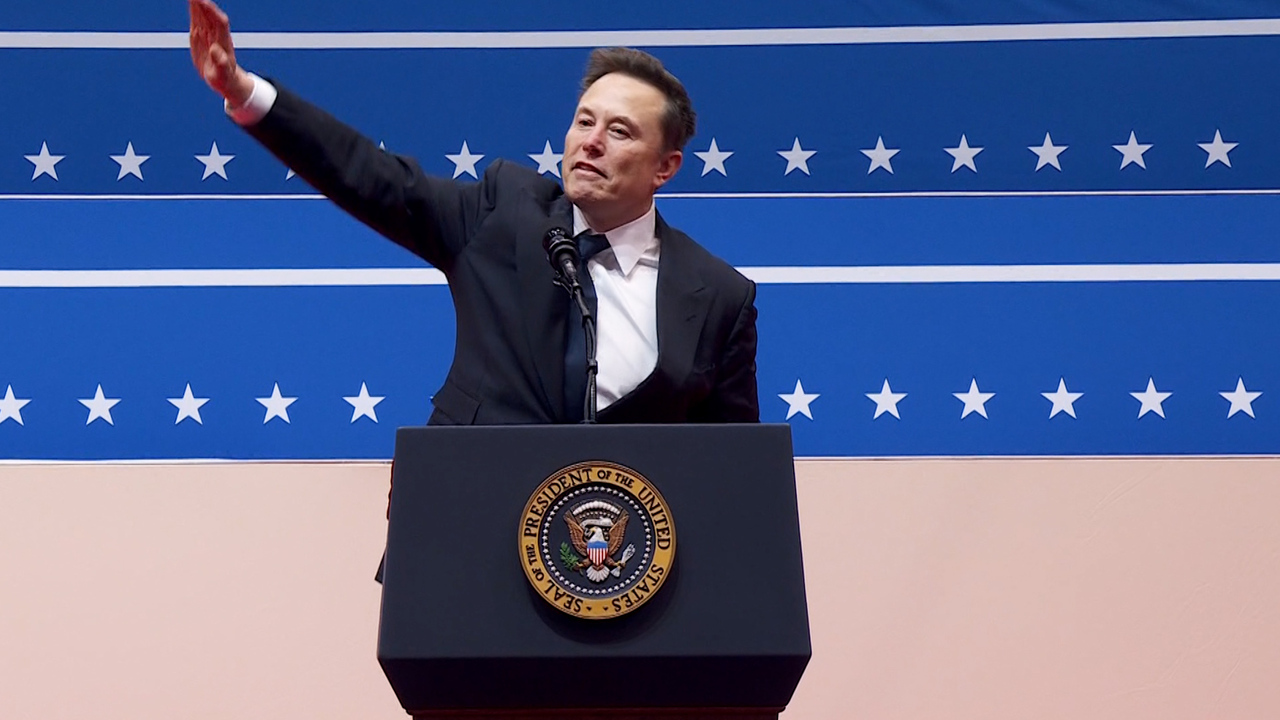 Watch: Musk salutes Trump inauguration crowd