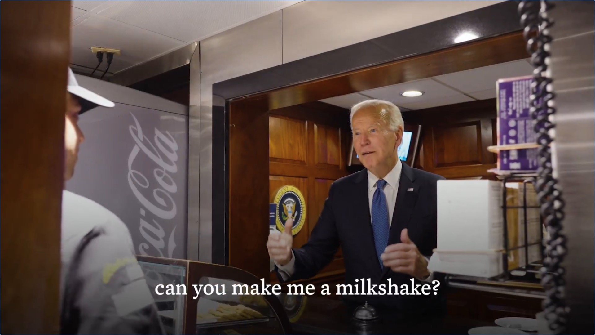 Biden orders milkshakes in bizarre behind-the-scenes video of final days in White House