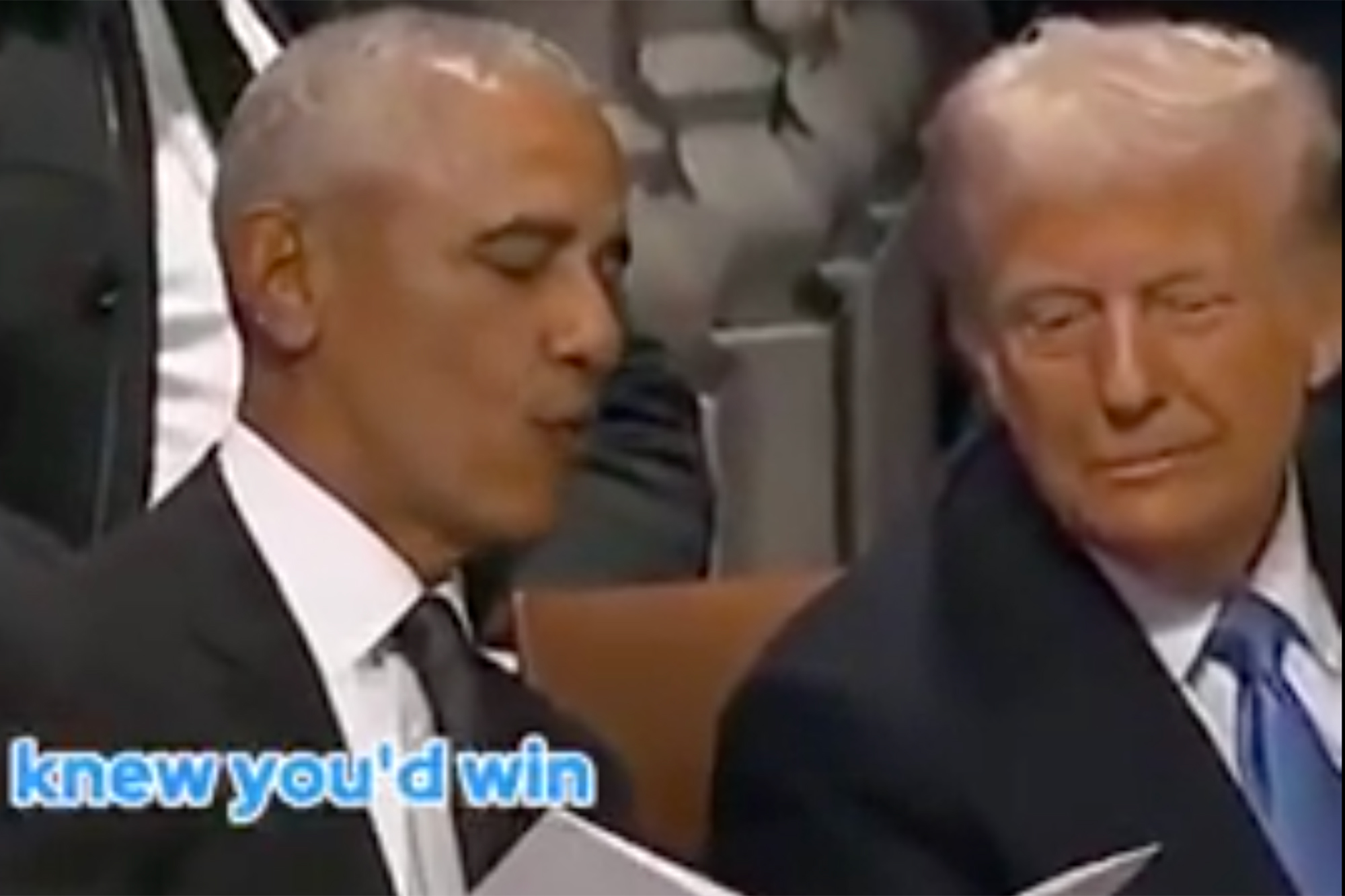 Trump trolls Harris by posting parody conversation between him and Obama at Jimmy Carter’s funeral mocking VP