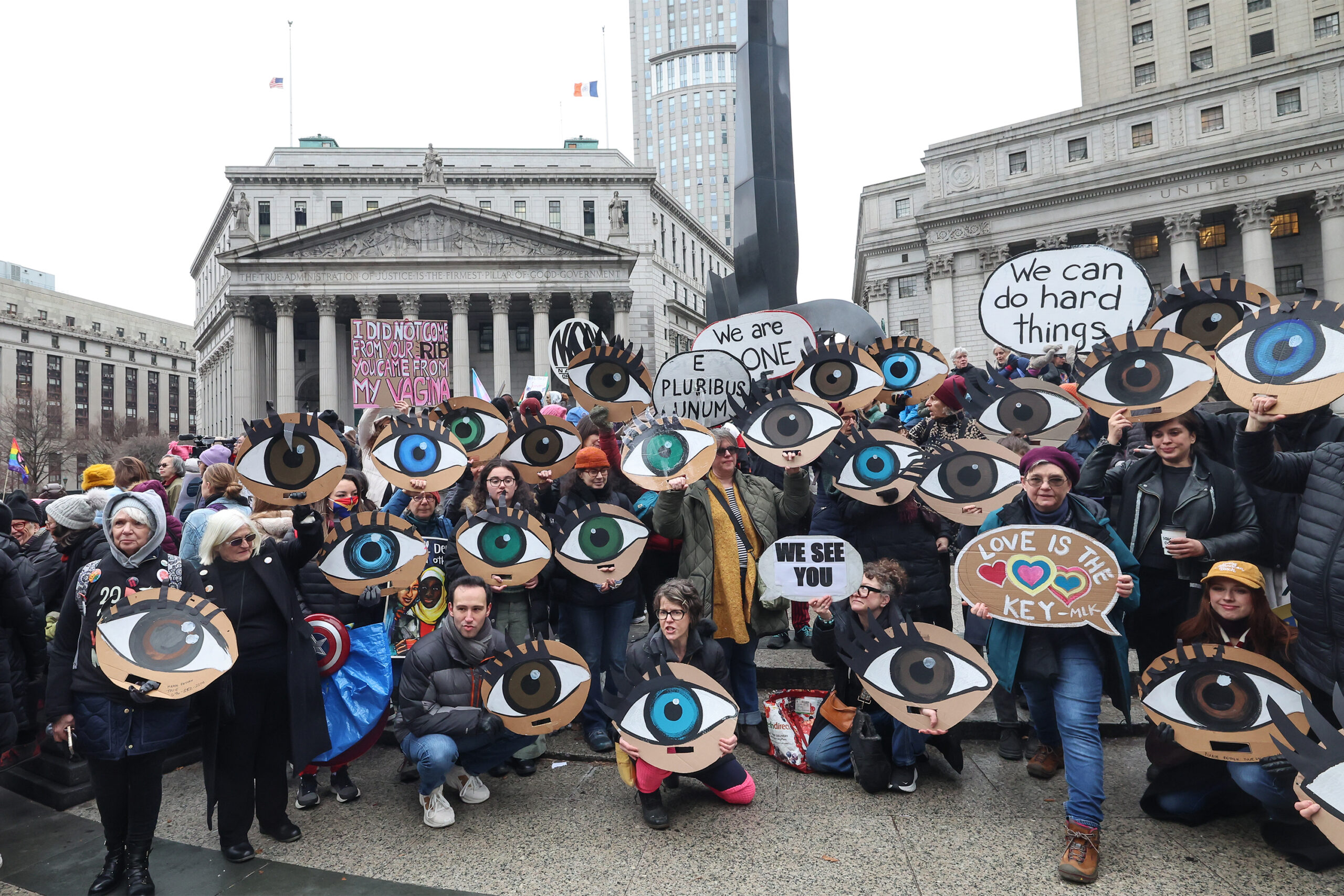 Small showing at NYC People’s March ahead of Trump inauguration