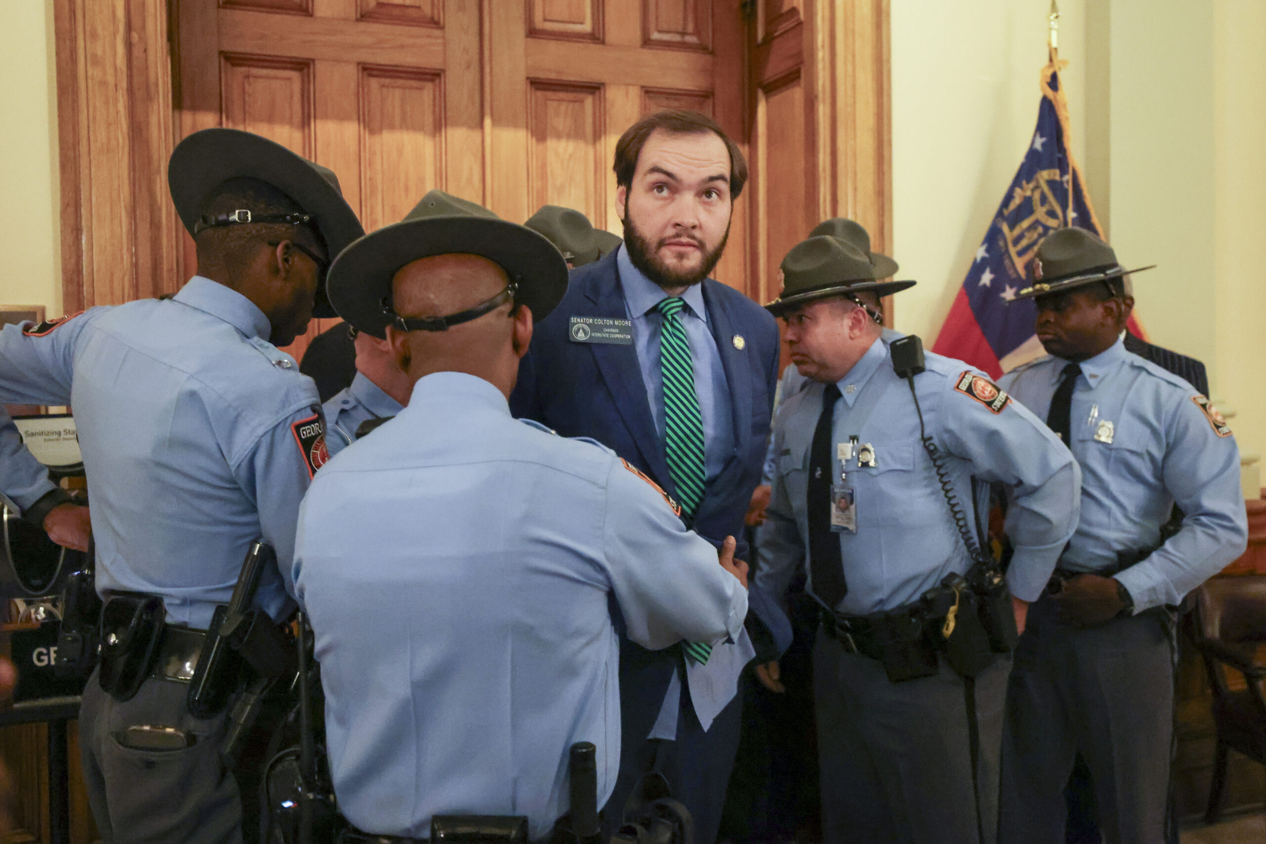 Georgia state senator shoved to ground, arrested for entering House chamber after tirade against late speaker: ‘Bit of a beating’