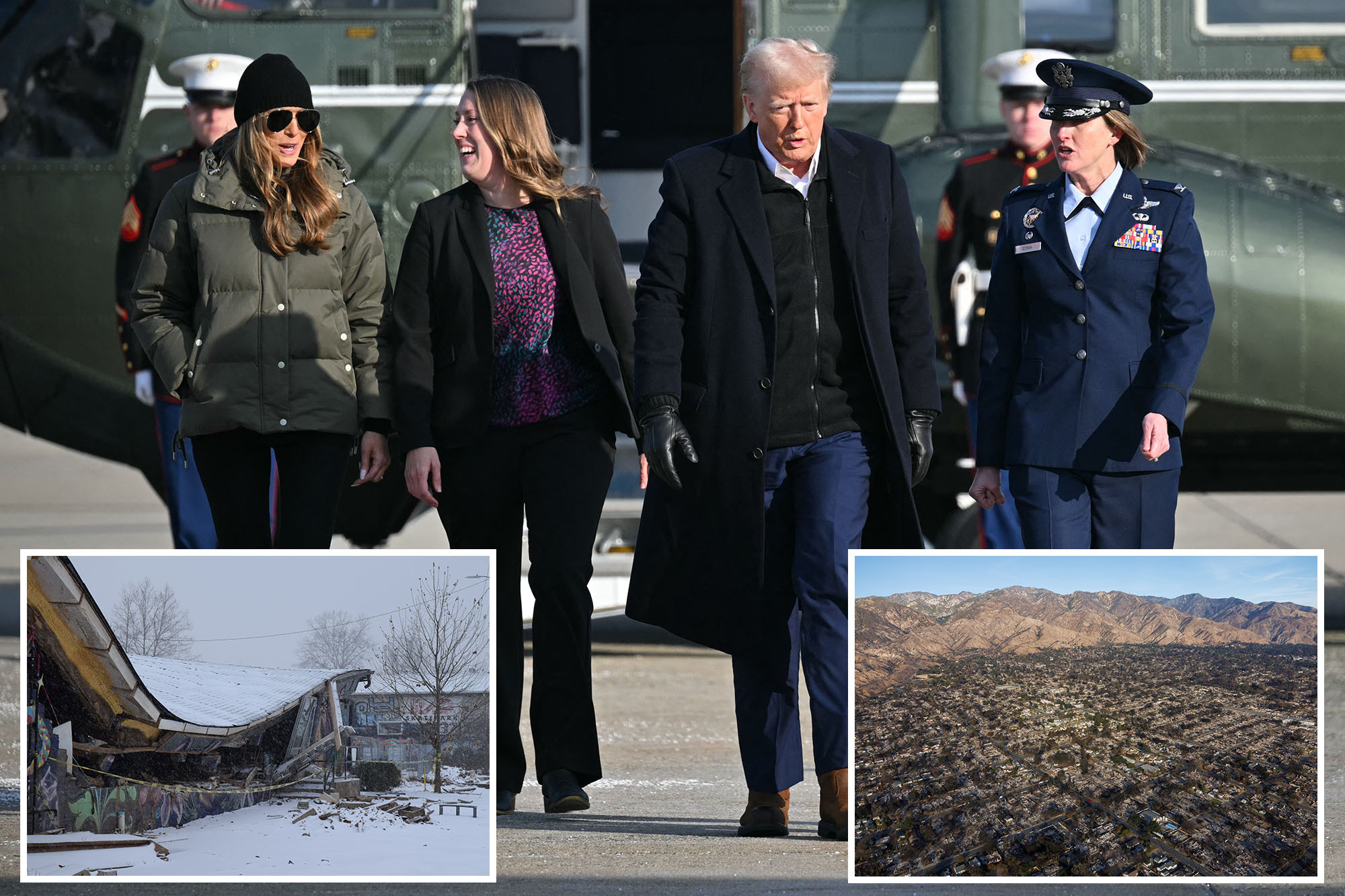 Trump NC, Cali visits live updates: President, first lady Melania to tour areas ravaged by hurricanes, fires