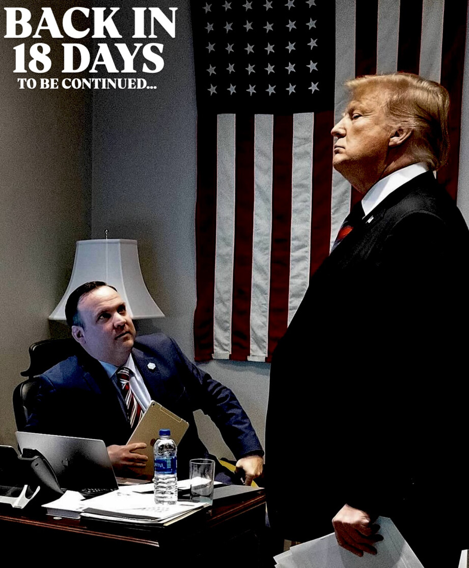 Trump posts stately photo vowing he’ll be ‘back in 18 days’ after New Year’s Day attacks