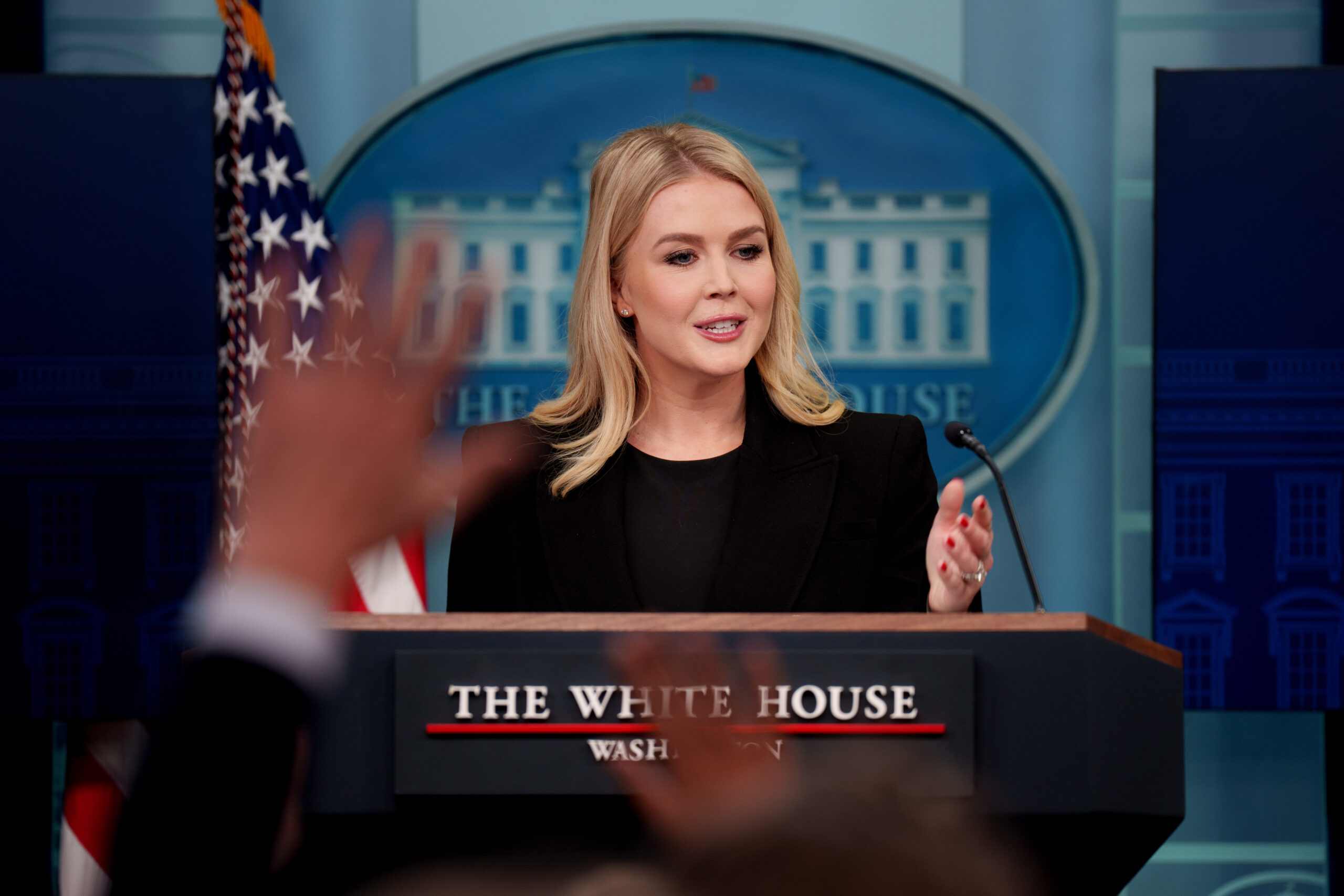 Trump’s White House press secretary Karoline Leavitt began juggling job duties, and motherhood, just days after giving birth