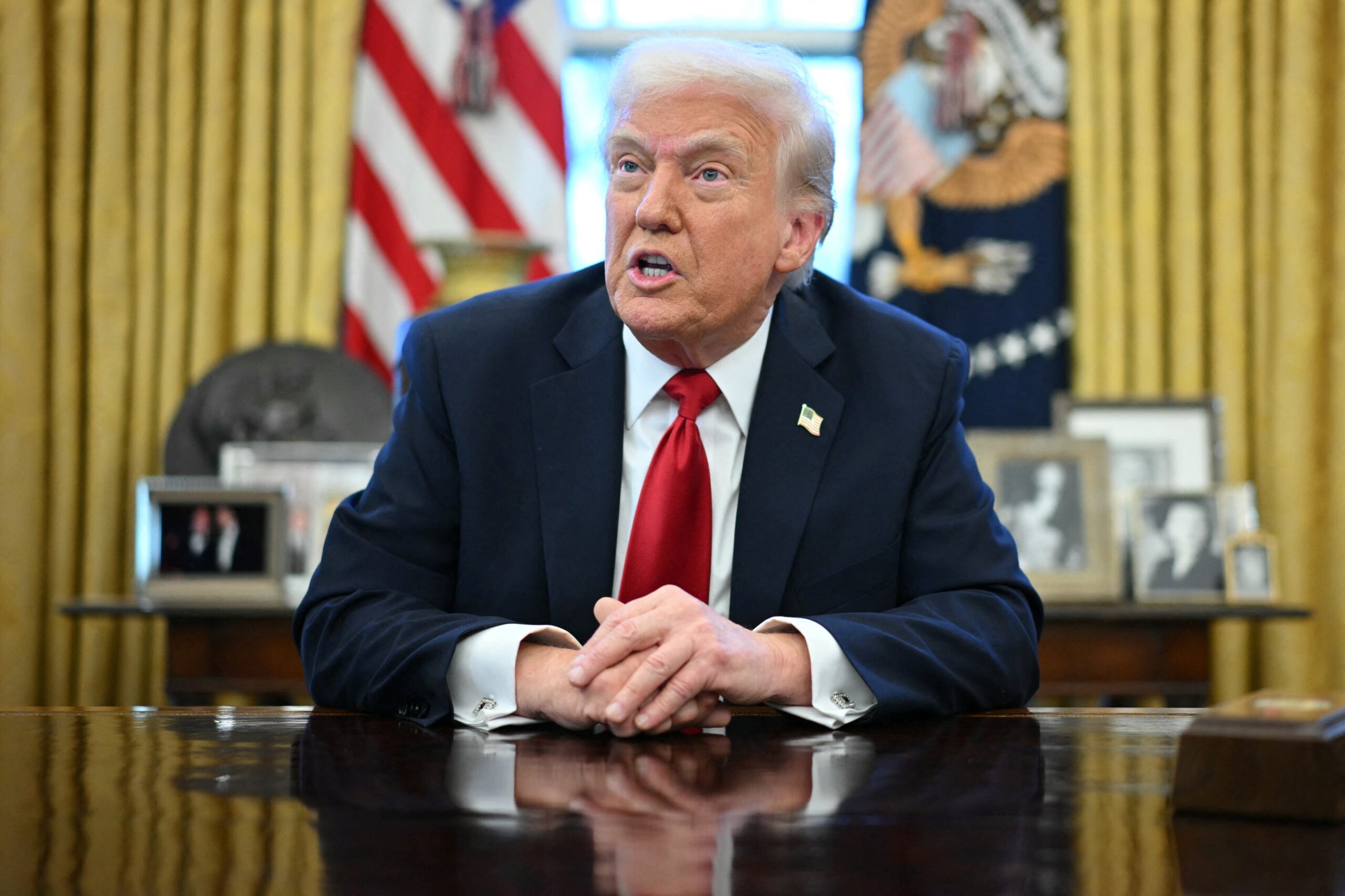Trump suggests Signal ‘could be defective’ while blaming chat leak on ‘witch hunt’: ‘The press up-plays it’