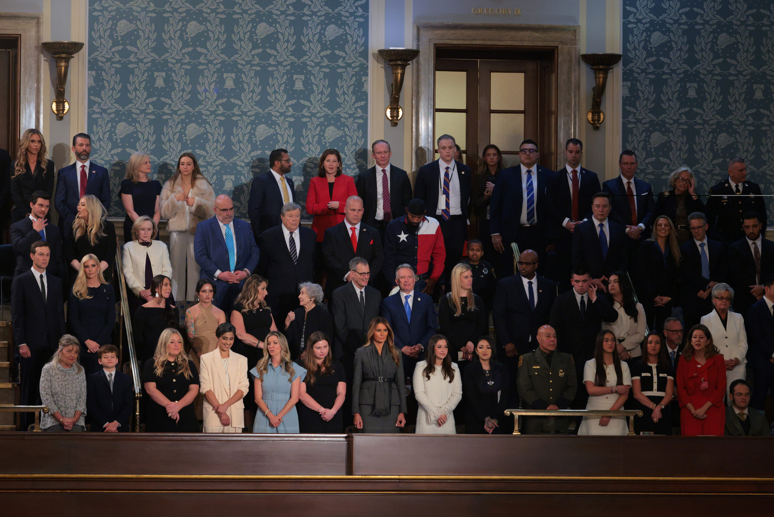 Trump’s children, Melania, Kash Patel and several special guests sat inside the president’s box during speech to Congress 