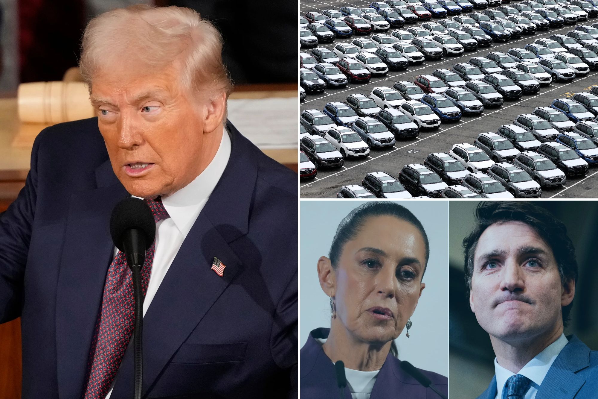Trump announces one-month delay of US tariffs for cars from Canada, Mexico