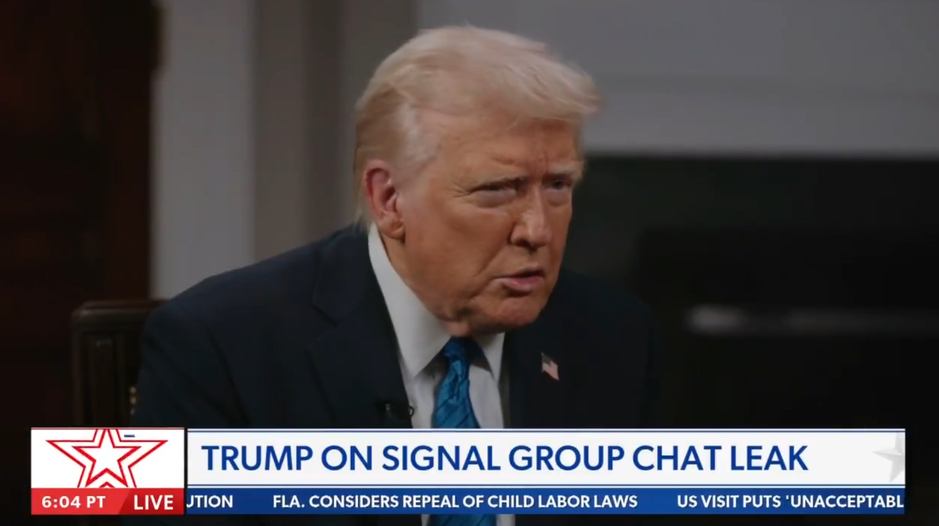 Trump feels ‘very comfortable’ after being briefed on Houthi attack text scandal, blames ‘lower level’ Waltz staffer for mishap