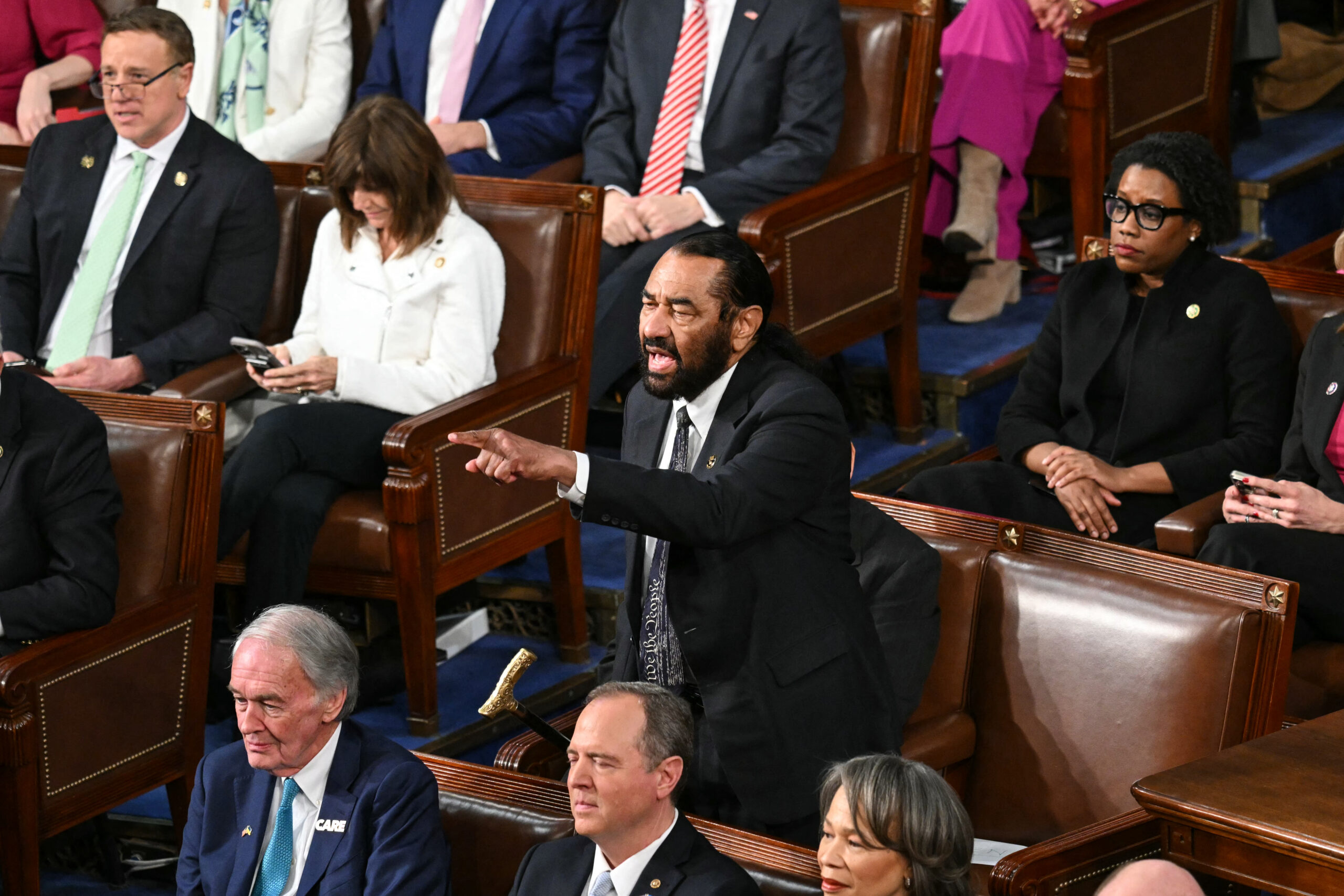 Dem Rep. Al Green wields cane, booted from Trump’s address to Congress after raucous delay
