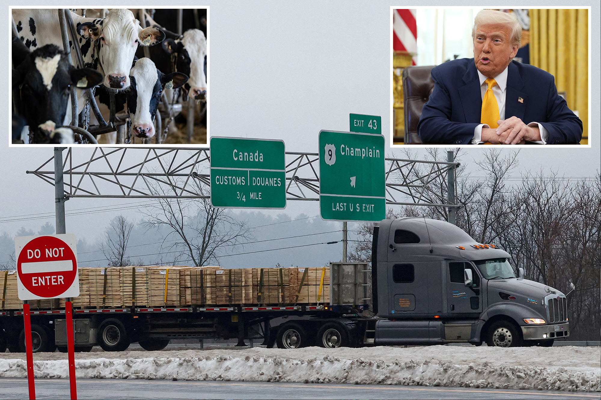 Trump announces reciprocal tariffs on Canadian dairy and lumber if rates don’t drop