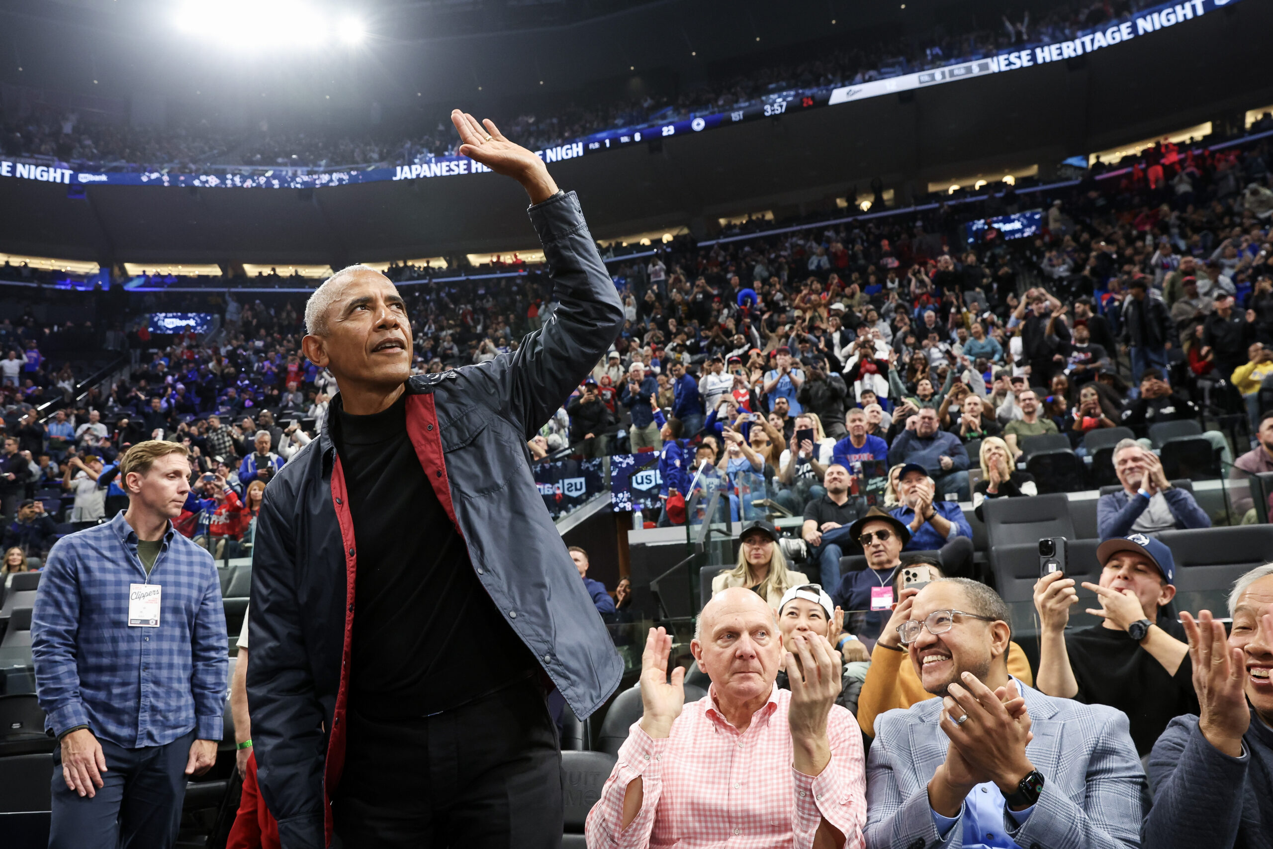 Barack Obama attends Los Angeles Clippers game without Michelle as marriage rumors swirl