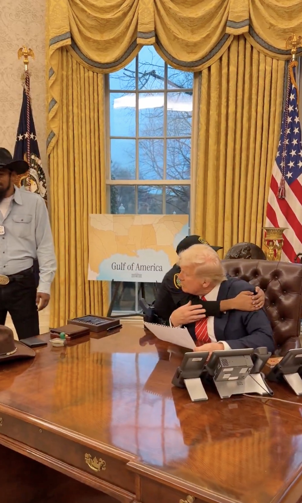 Cancer survivor DJ Daniel gives Trump a ‘big hug’ in Oval Office after he’s made honorary Secret Service agent