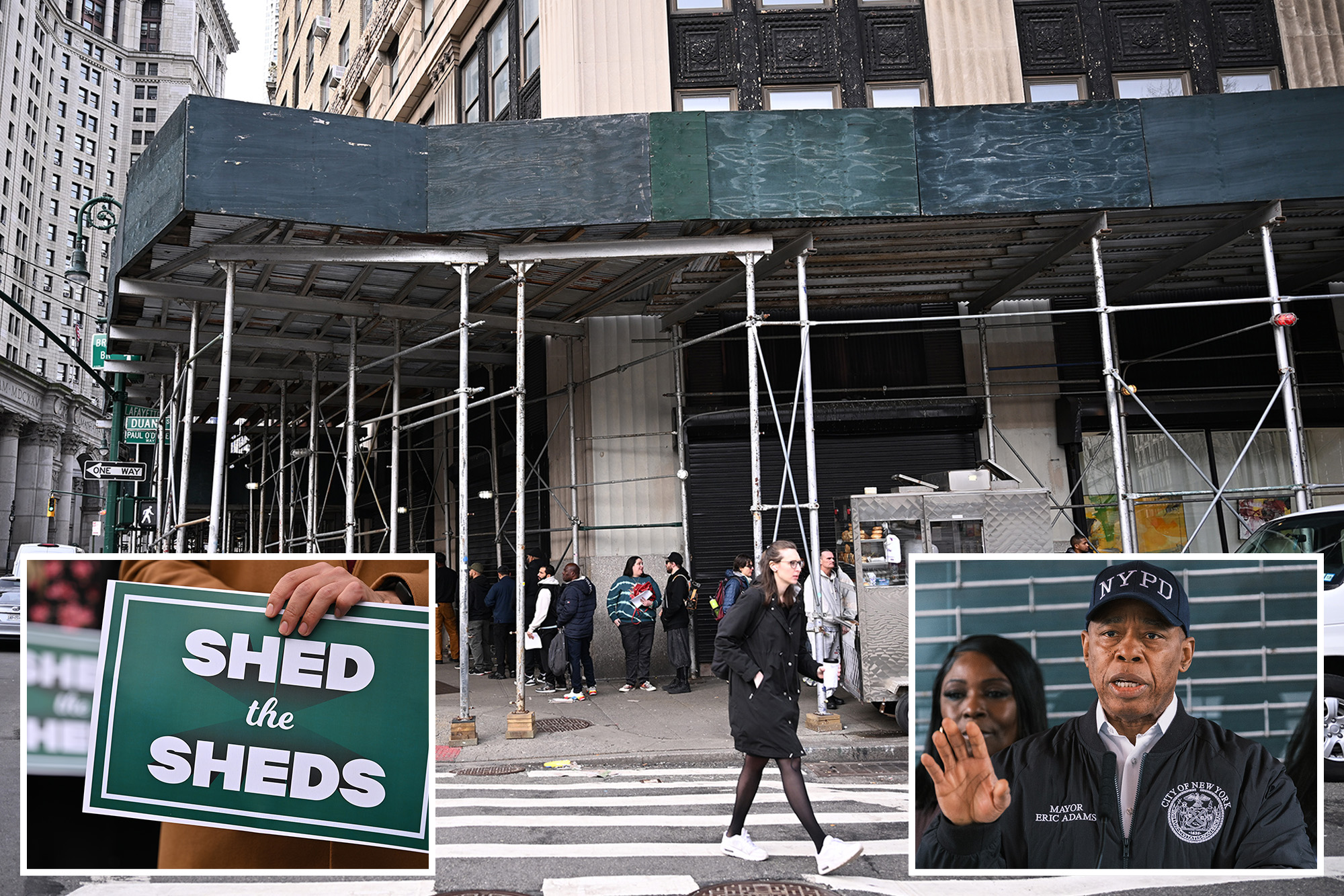 NYC’s ugly green scaffolding will soon get a glow-up under new legislation signed by Mayor Adams