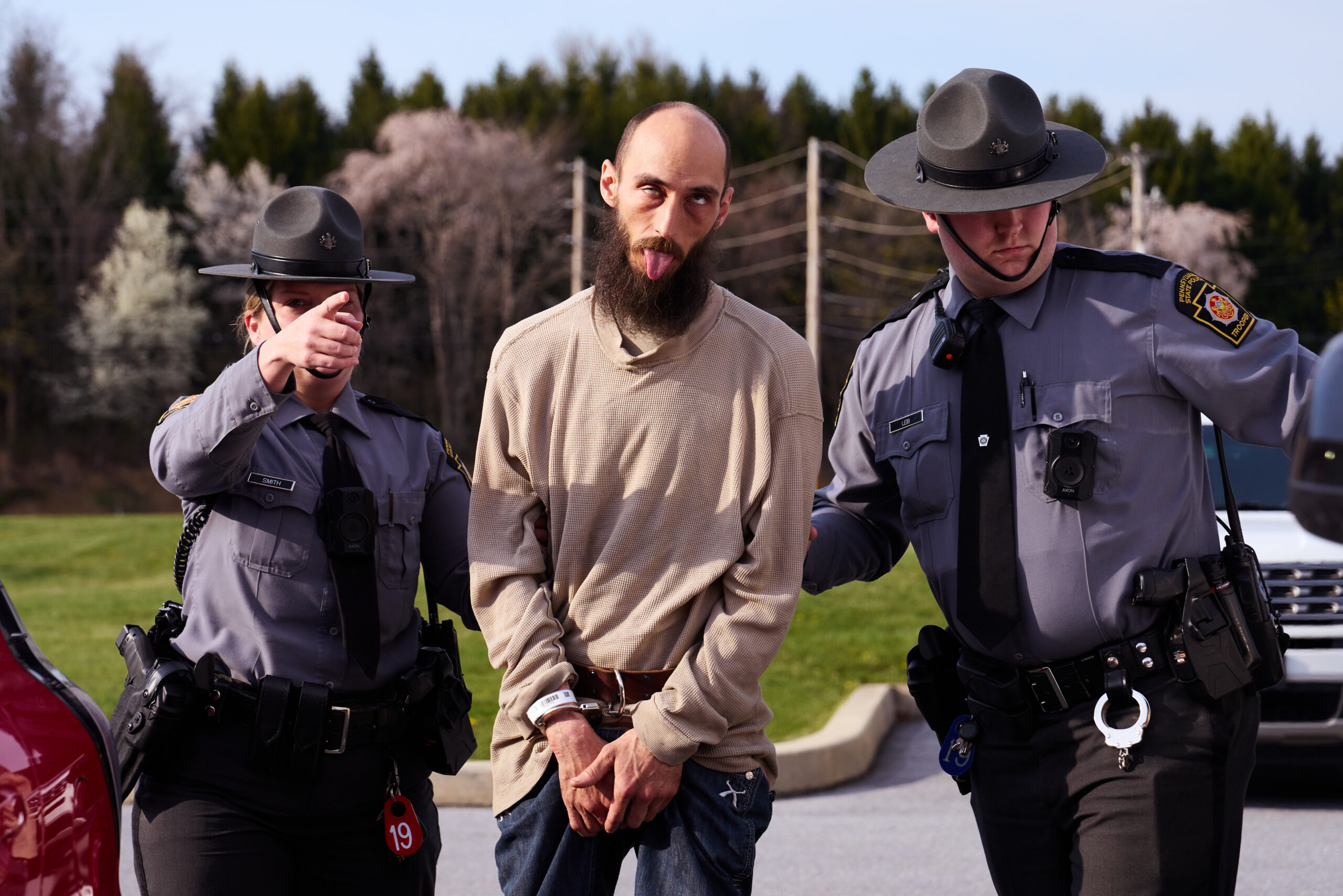 Pa. arson suspect Cody Balmer pulls sick faces as he’s marched into court for firebombing Gov. Josh Shapiro’s mansion