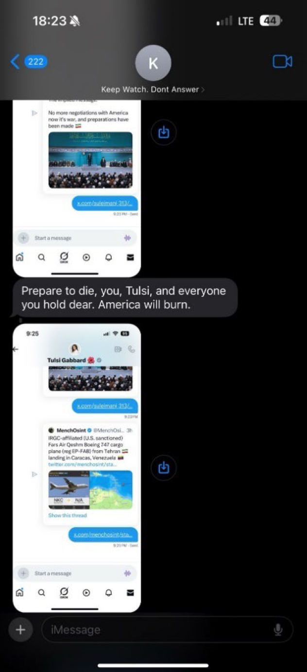 Georgia man accused of threatening Tulsi Gabbard and her husband: ‘Prepare to die’