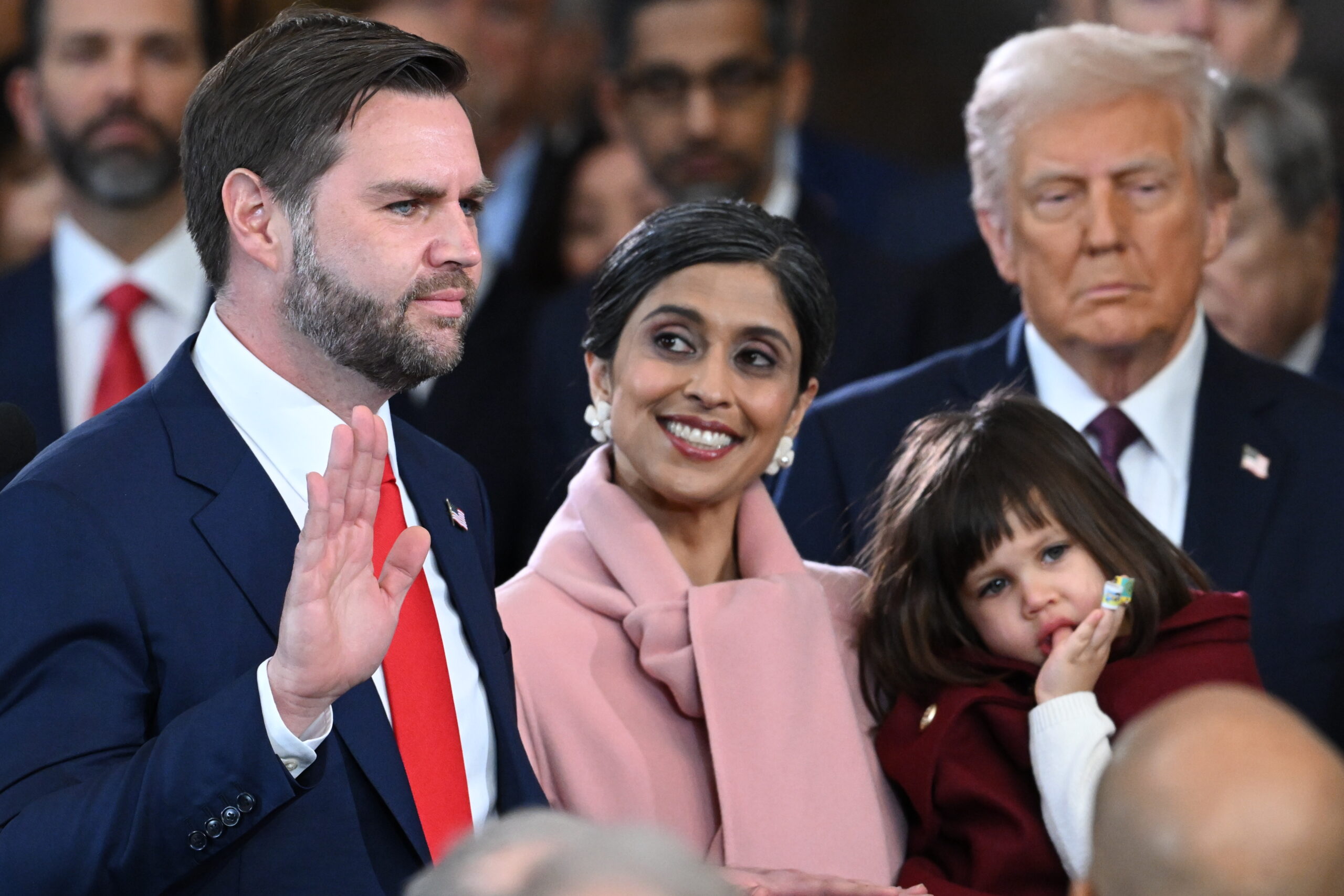 Usha Vance has charming response when asked about fitting in with MAGA ‘blondes and Botox’