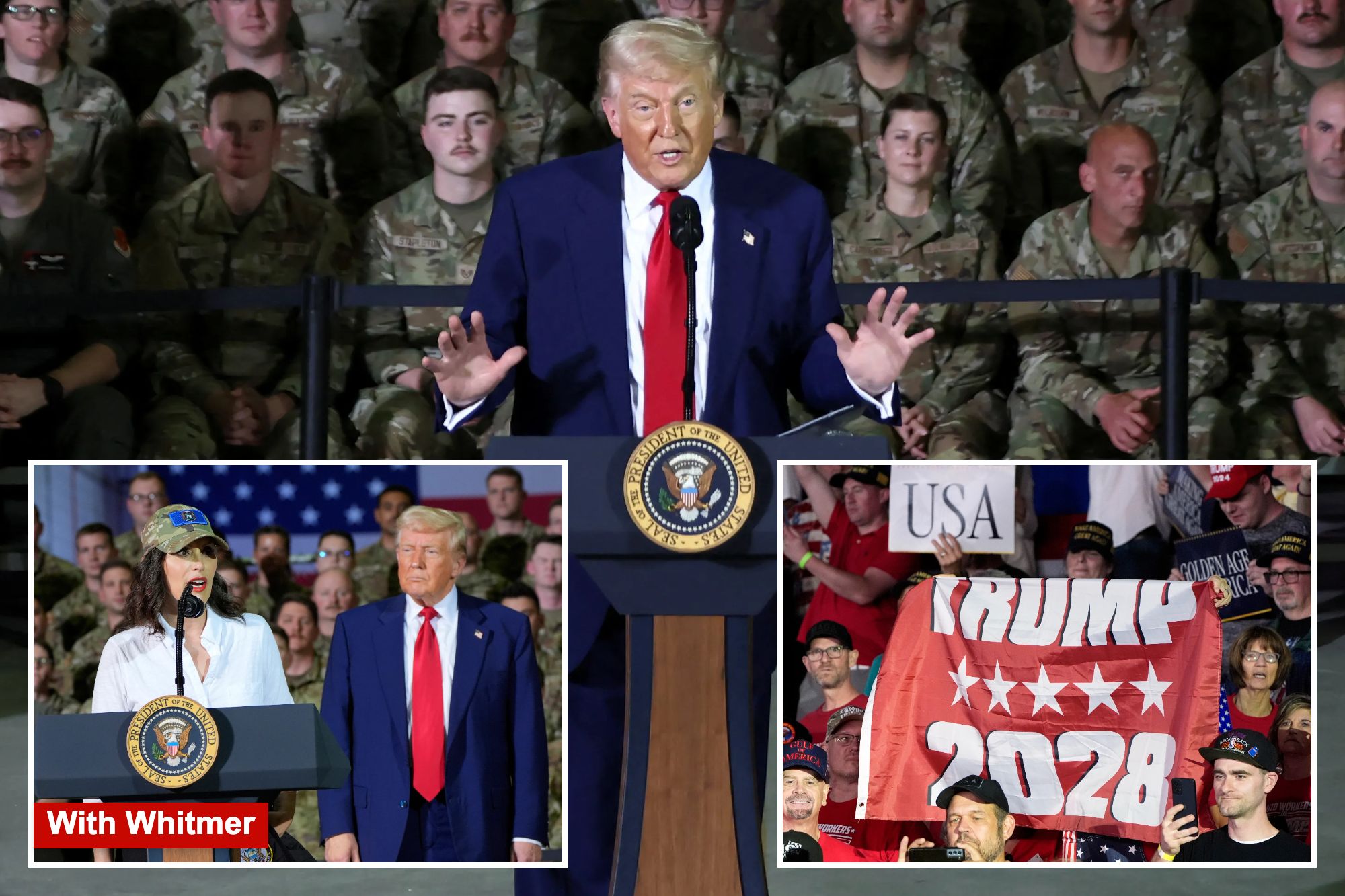 Trump celebrates first 100 days in office with raucous Michigan rally