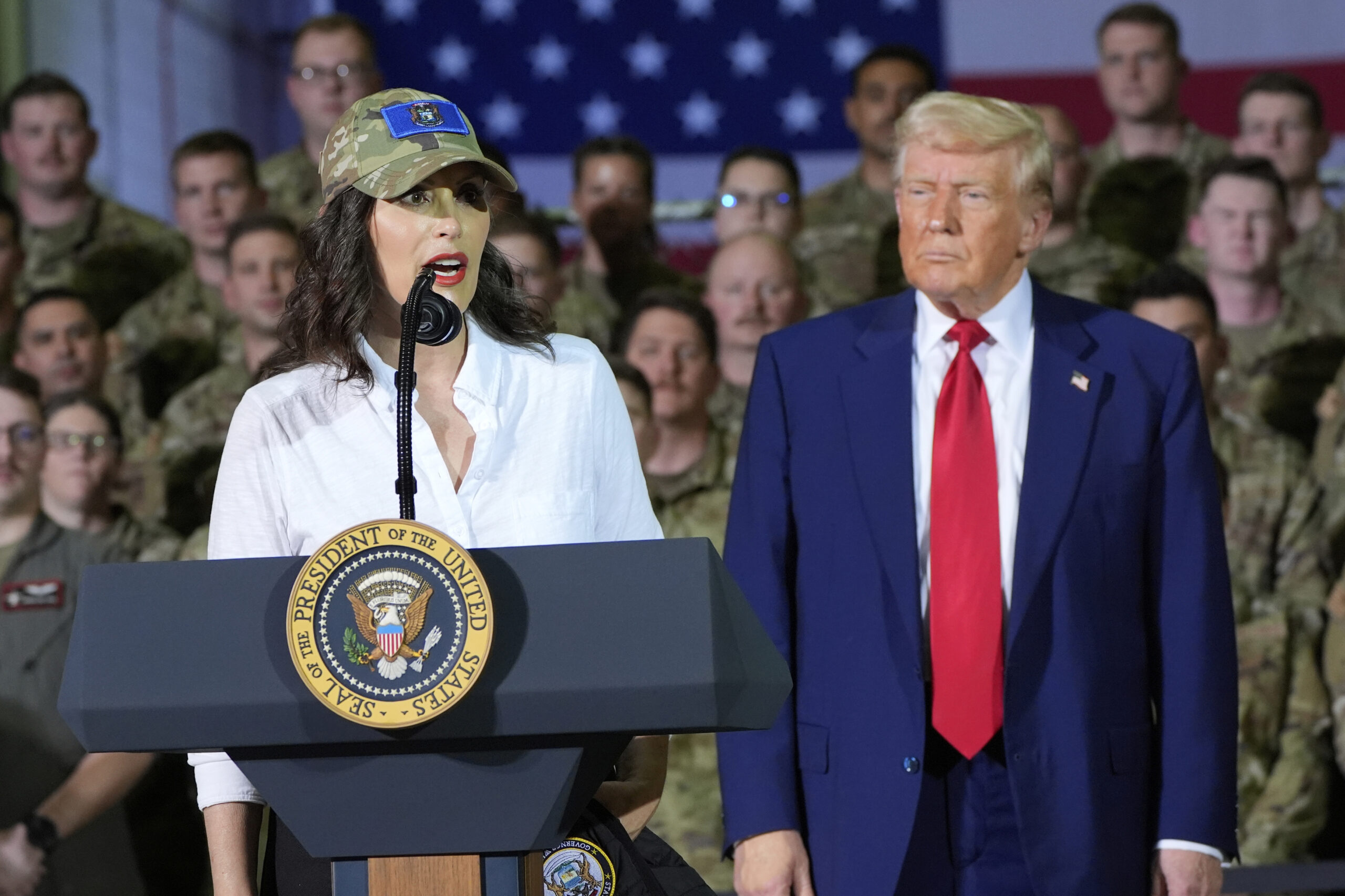 Trump embarrasses Michigan Gov. Gretchen Whitmer AGAIN by calling her onstage at 100 days event: ‘Well, I hadn’t expected to speak’
