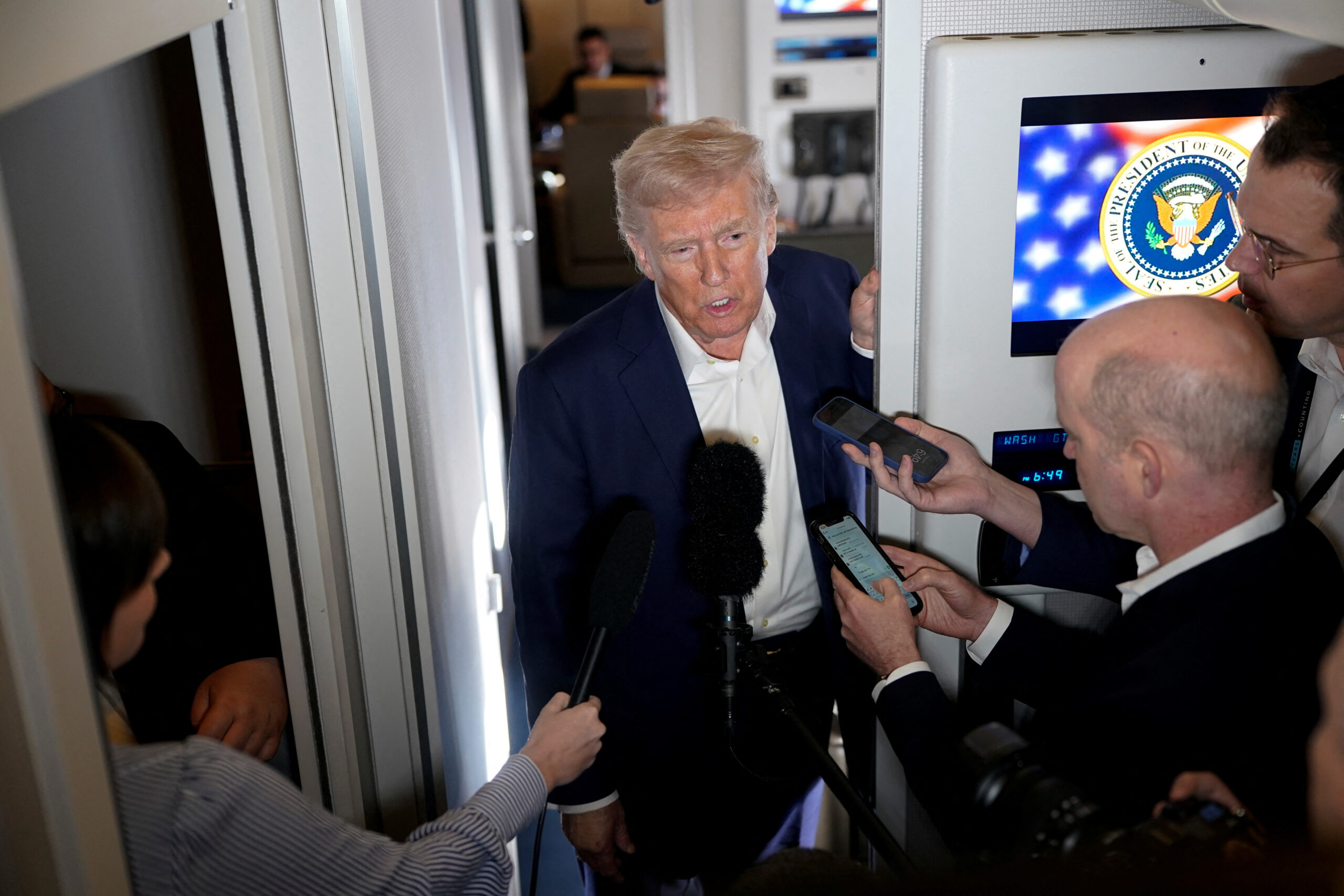 Trump takes swipe at Biden as he says he aced cognitive test in his first physical since retaking office