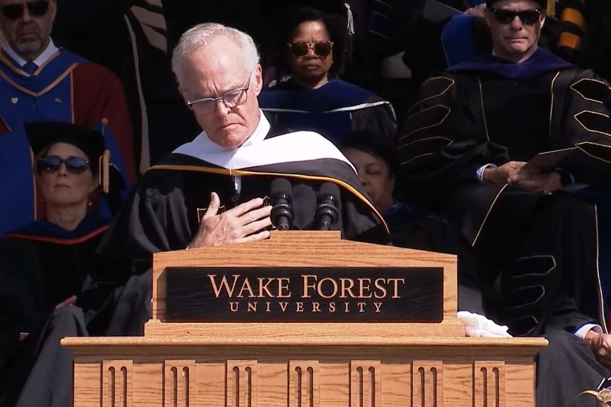 ‘60 Minutes’ anchor Scott Pelley ripped for ‘angry, unhinged’ commencement speech criticizing Trump