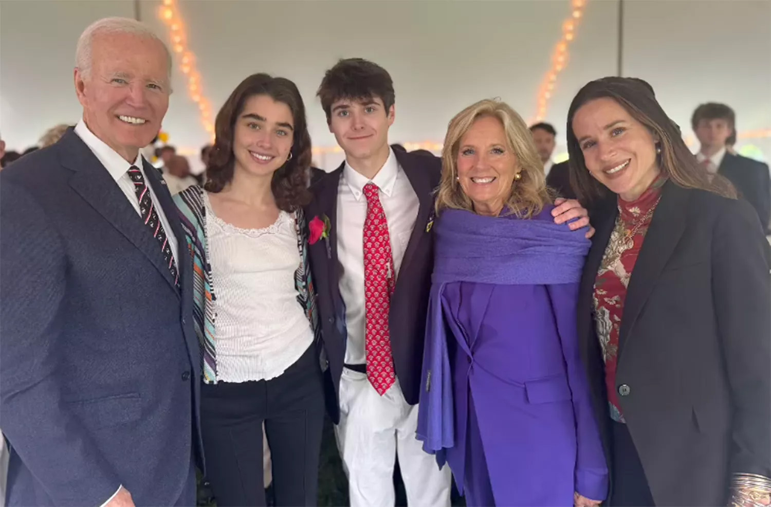 Biden makes first public appearance since cancer reveal for his grandson’s graduation