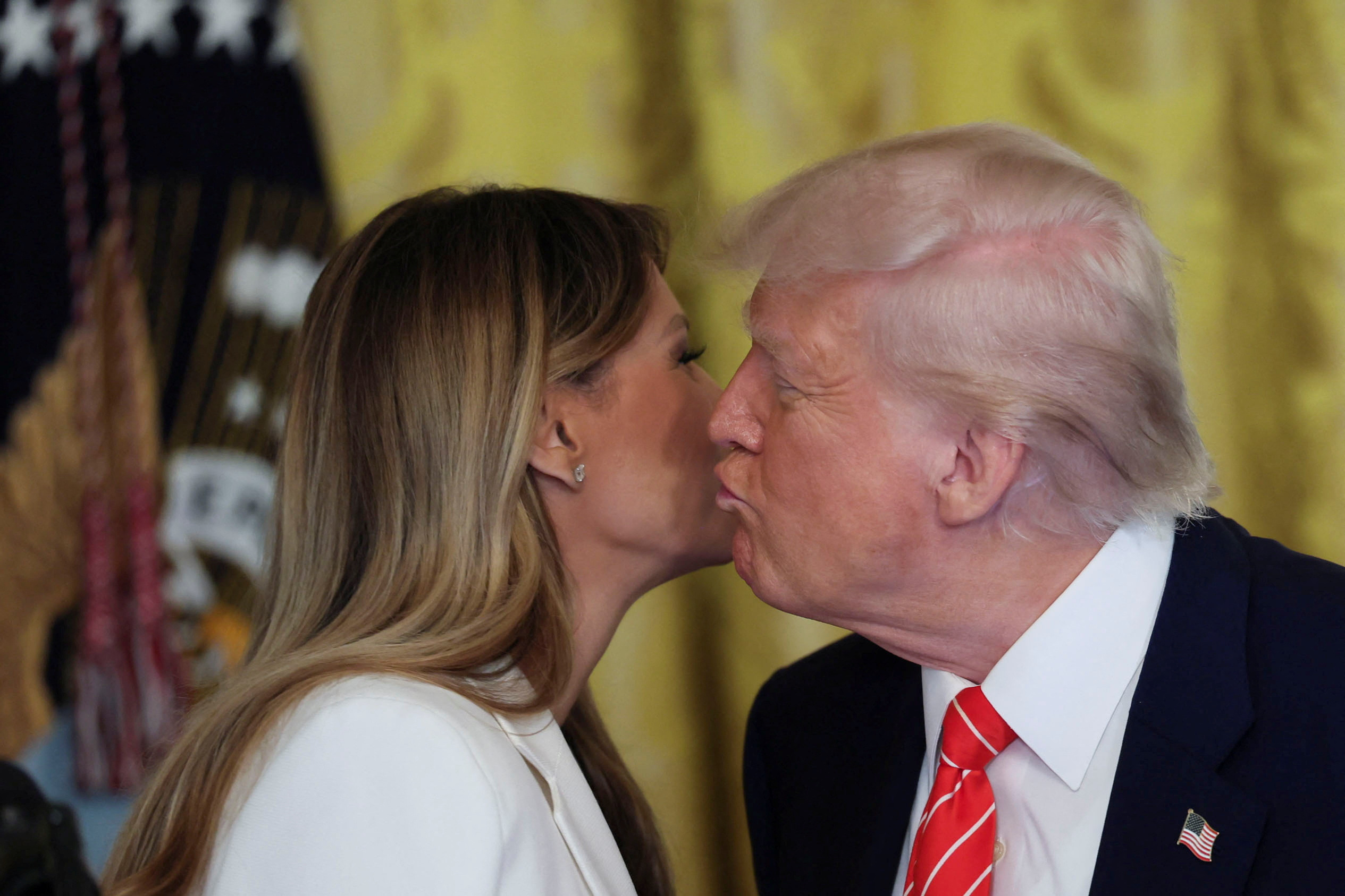 Trump, Melania share tender moment at White House Mother’s Day event: ‘She’s almost too good’