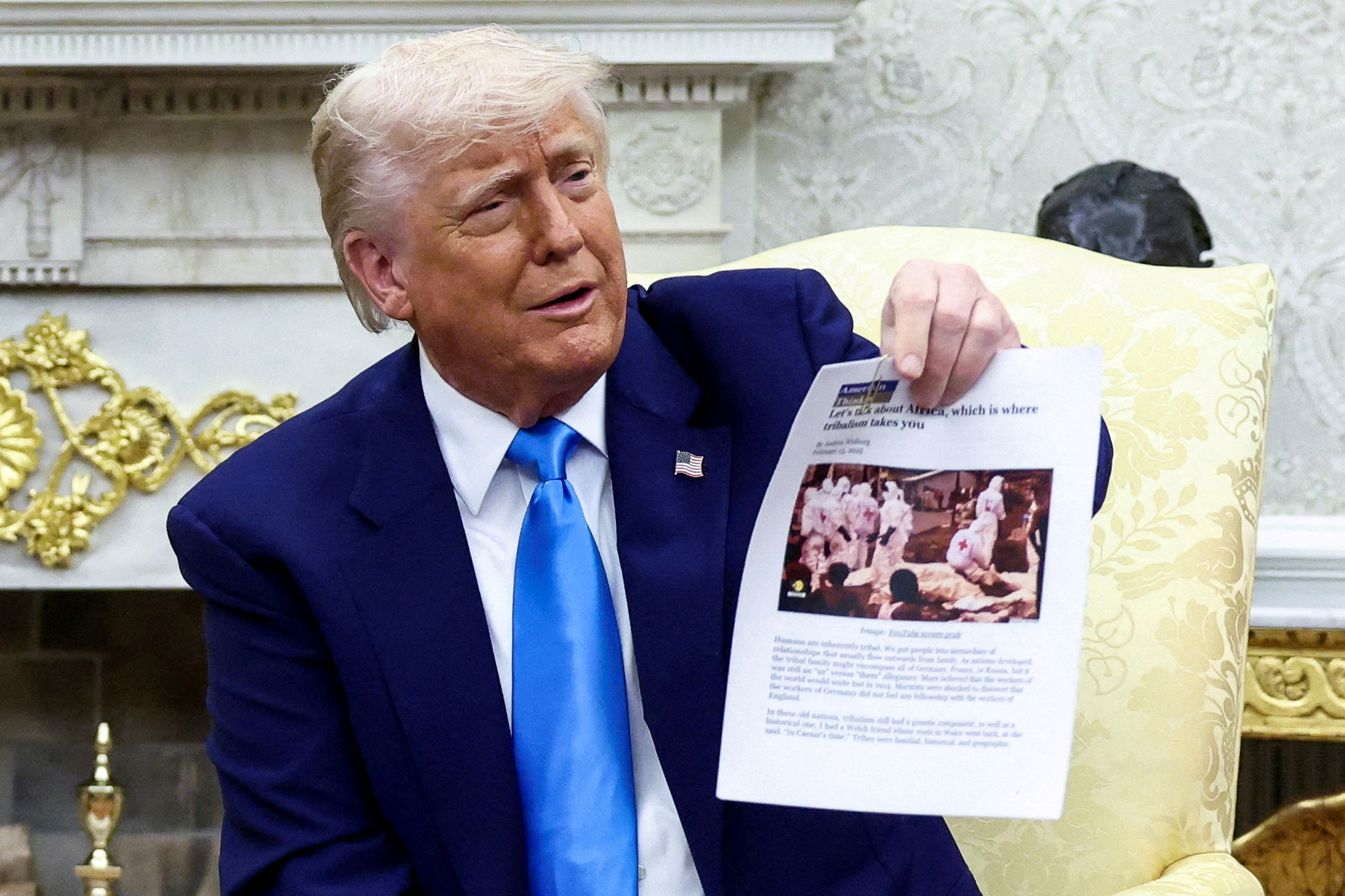 White House shuts down reporter’s ‘ridiculous’ challenge of white South African farmer deaths