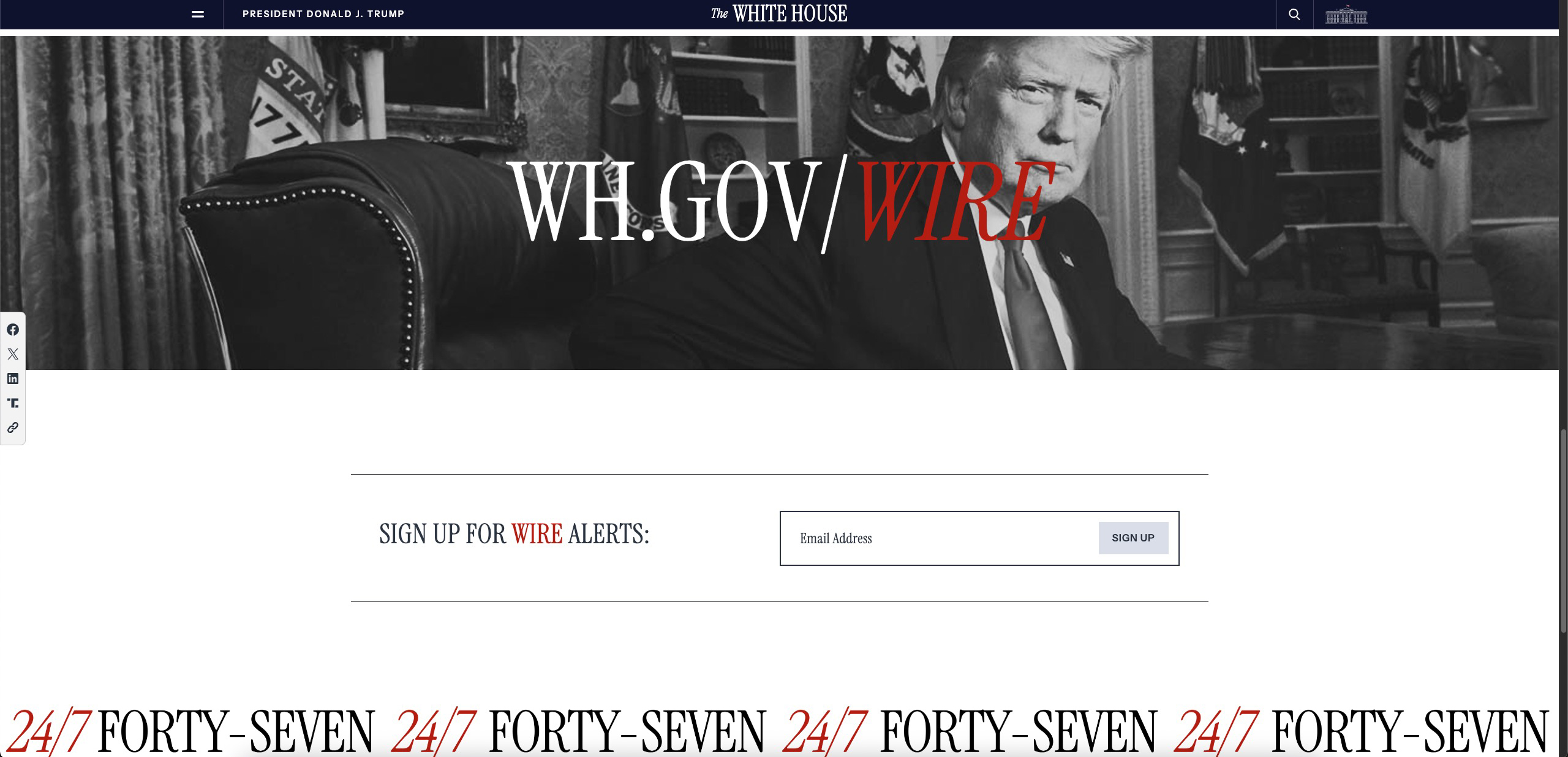 White House unveils Drudge Report-style website for positive Trump news