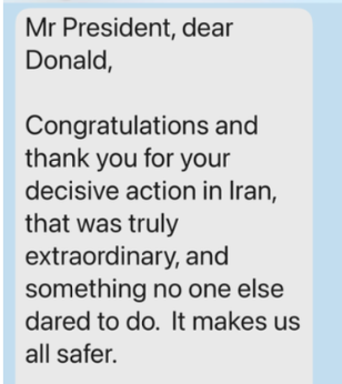 Donald Trump posts fawning messages from NATO boss Mark Rutte — aka the ‘Trump Whisperer’ — praising his actions with Iran