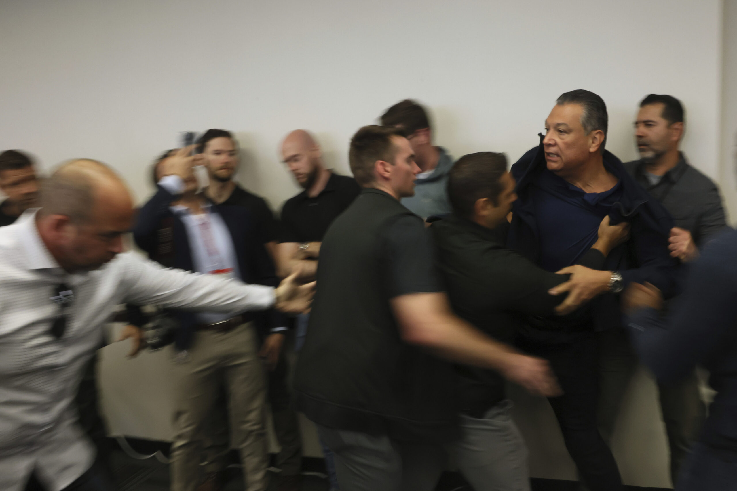 California Sen. Alex Padilla cuffed, forced out after interrupting DHS Secretary Kristi Noem’s LA riots presser