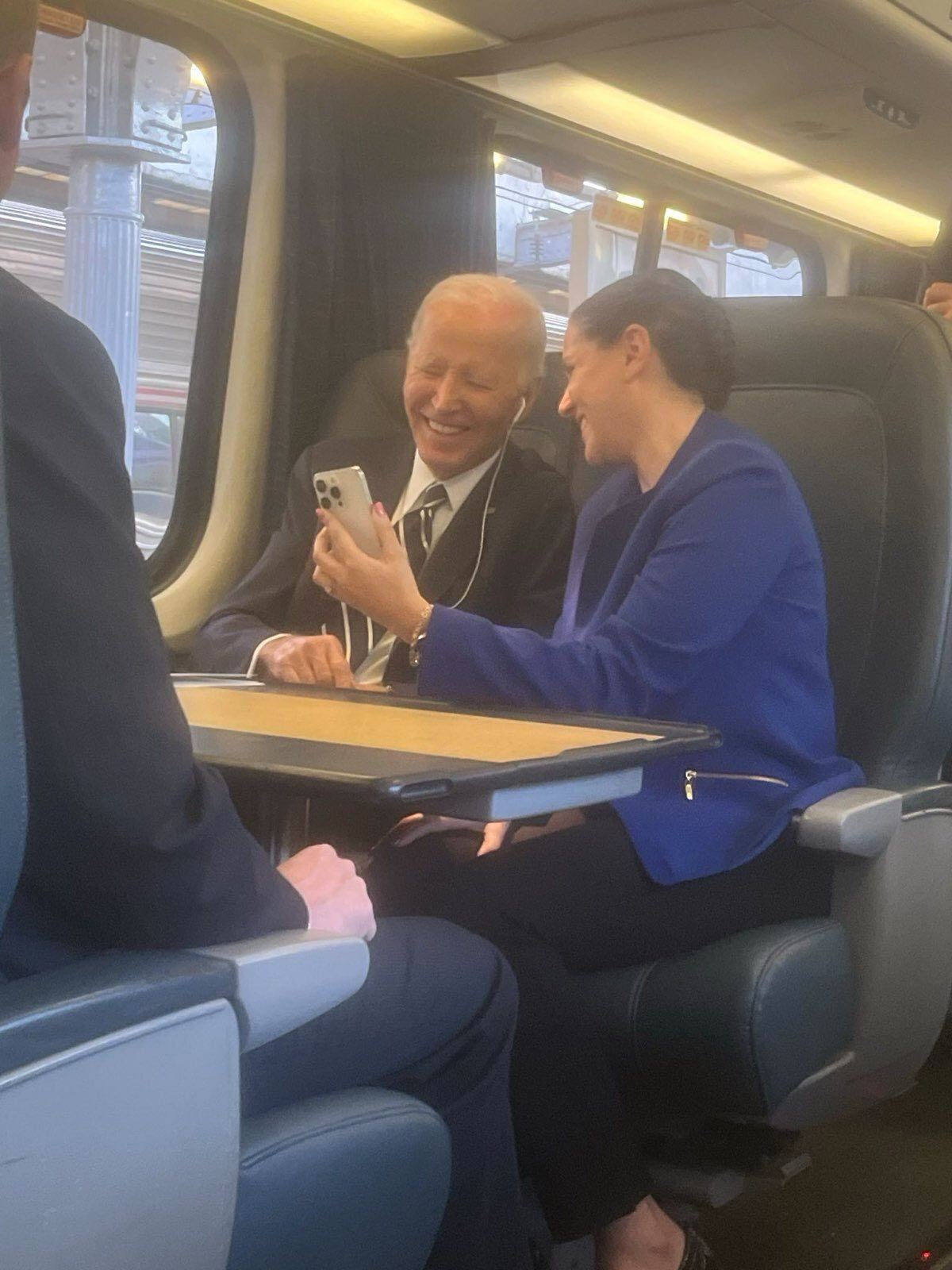 Biden ‘talking in the quiet car,’ asking for ice cream on Amtrak rides to DC office