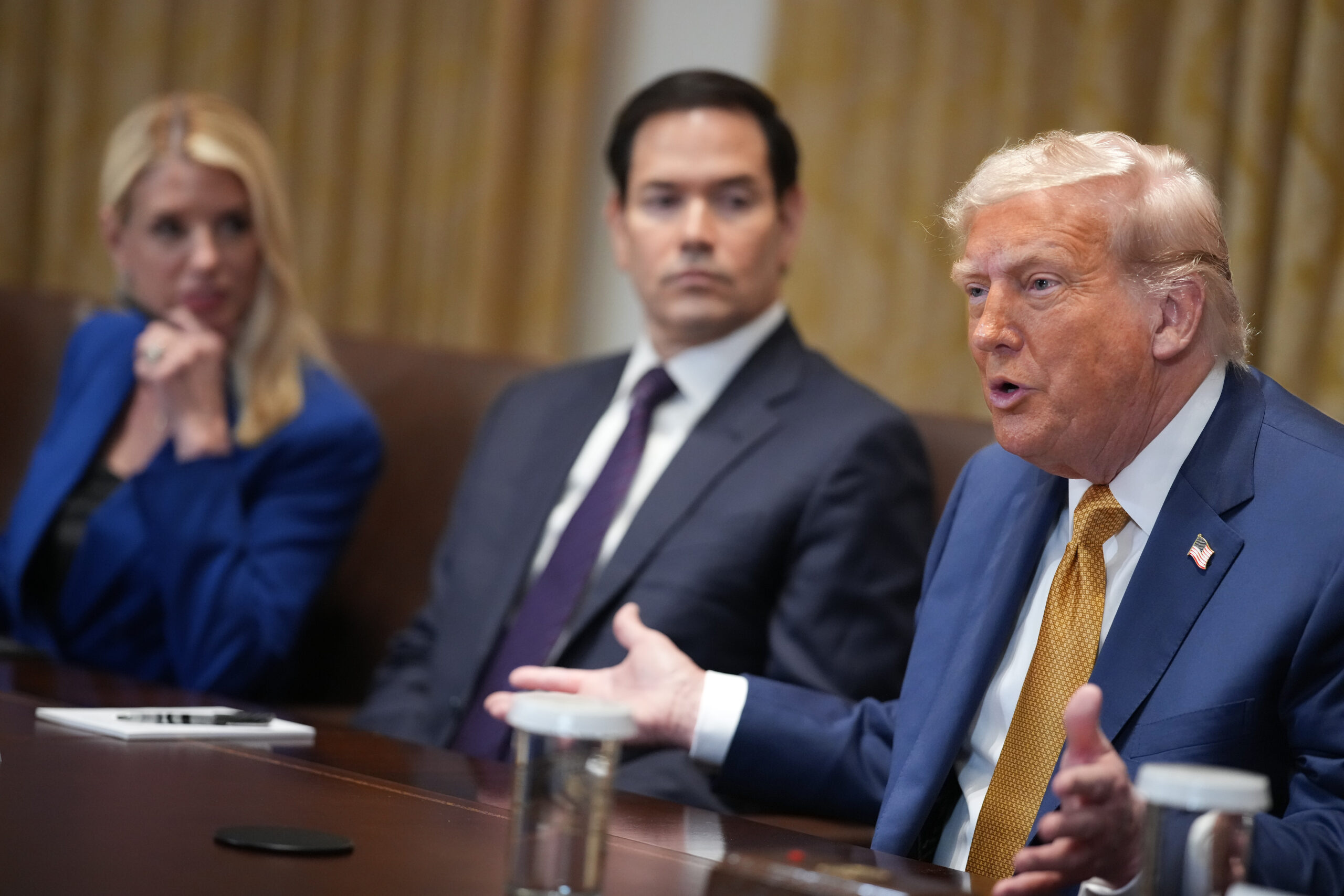 Trump swats aside Jeffrey Epstein question at cabinet meeting: ‘Are people still talking about this guy?’