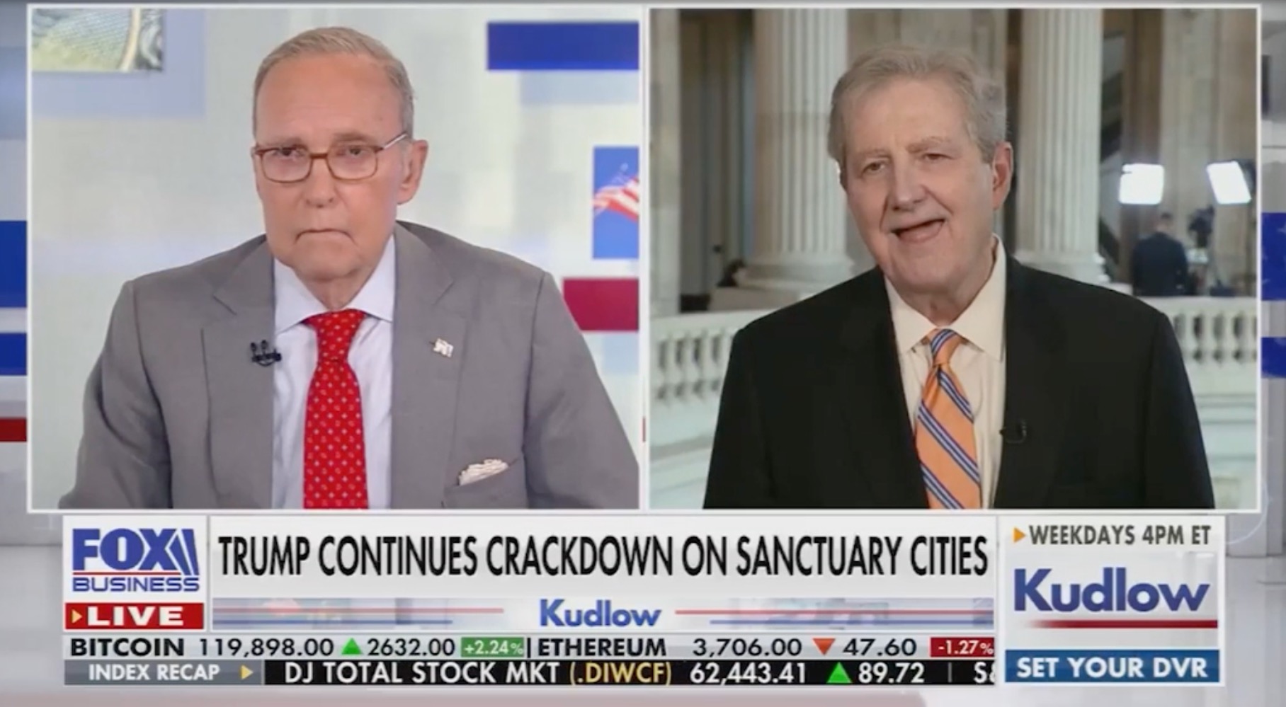 Sen. John Kennedy, 73, clarifies why he froze up on live TV