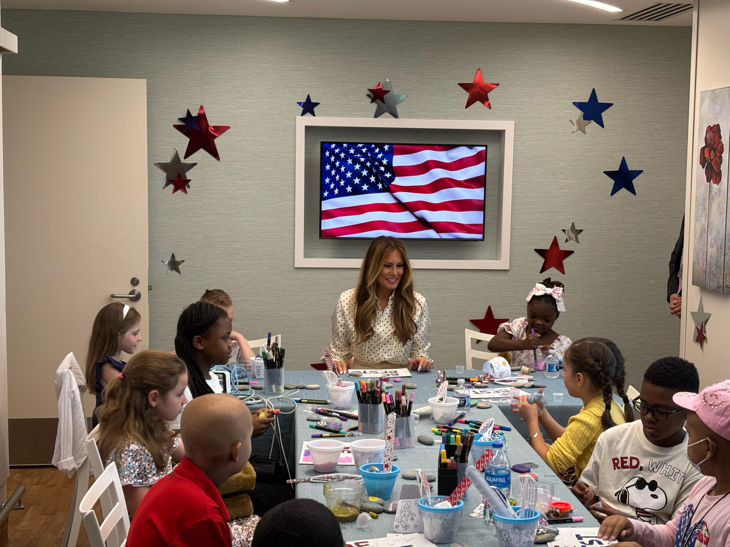 Melania Trump talks Taylor Swift, July 4 plans with sick kids at DC hospital