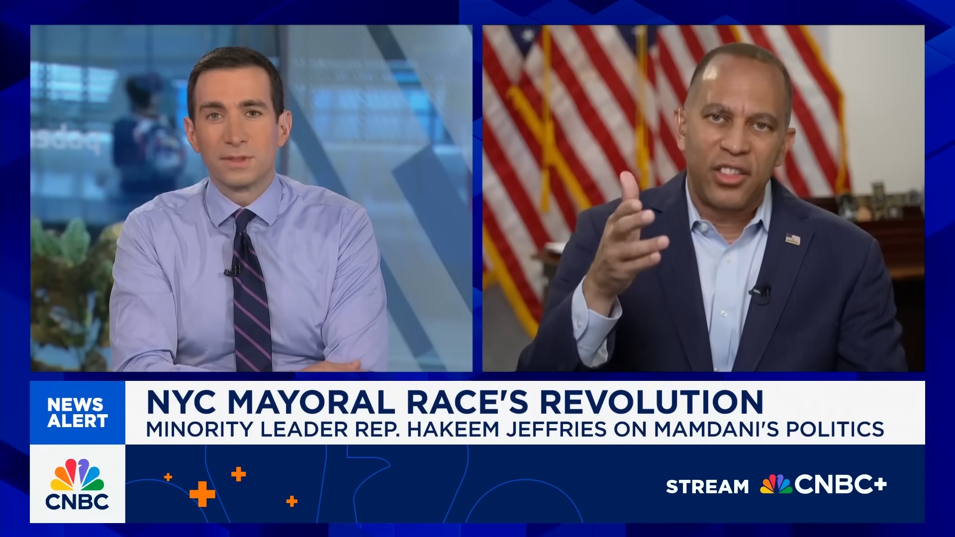 Hakeem Jeffries bristles when grilled about NYC socialist Zohran Mamdani: ‘Not even the mayor’