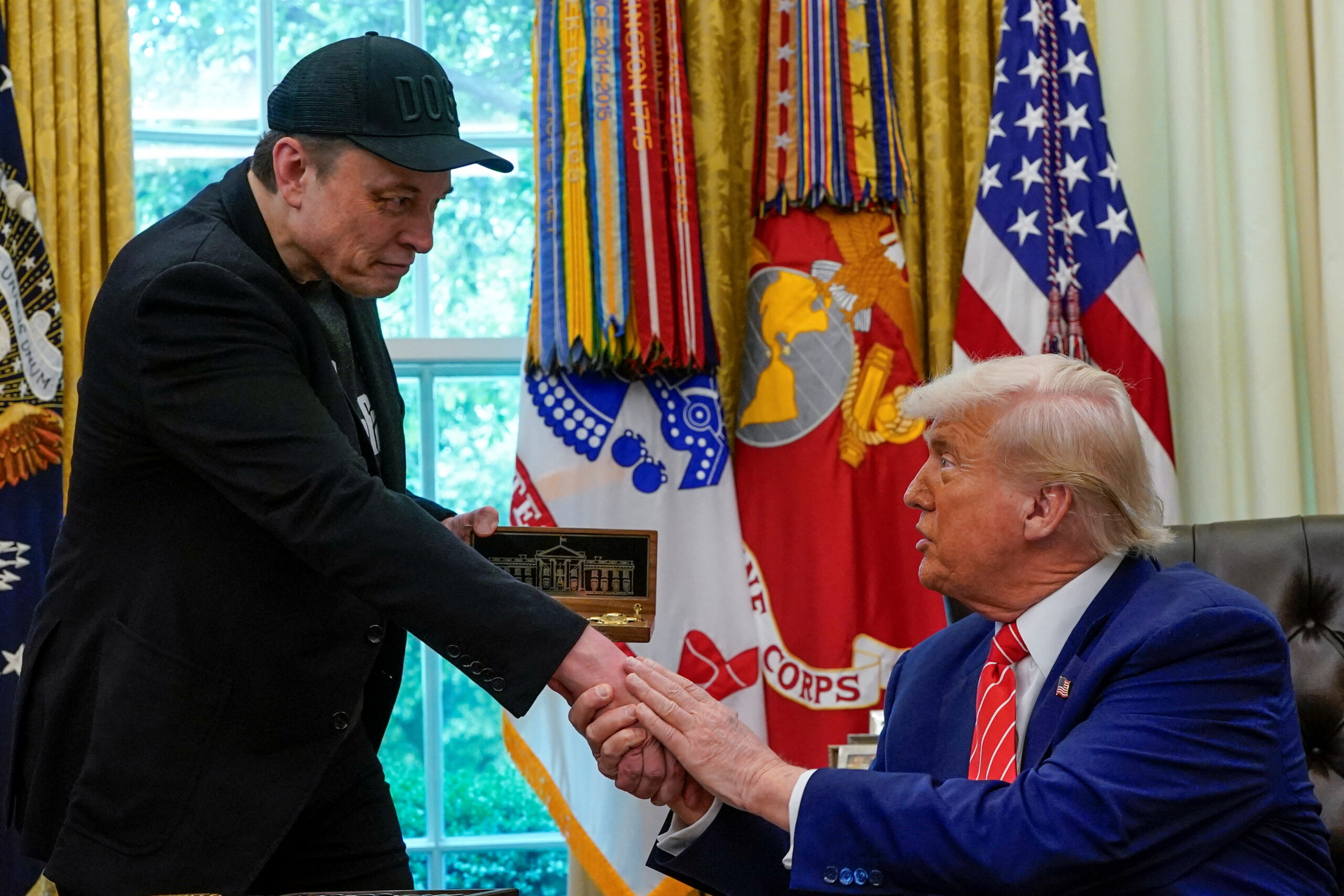 Elon Musk’s AI firm inks deal with Trump admin — but shouldn’t expect tech CEO ‘in the Oval any time soon’