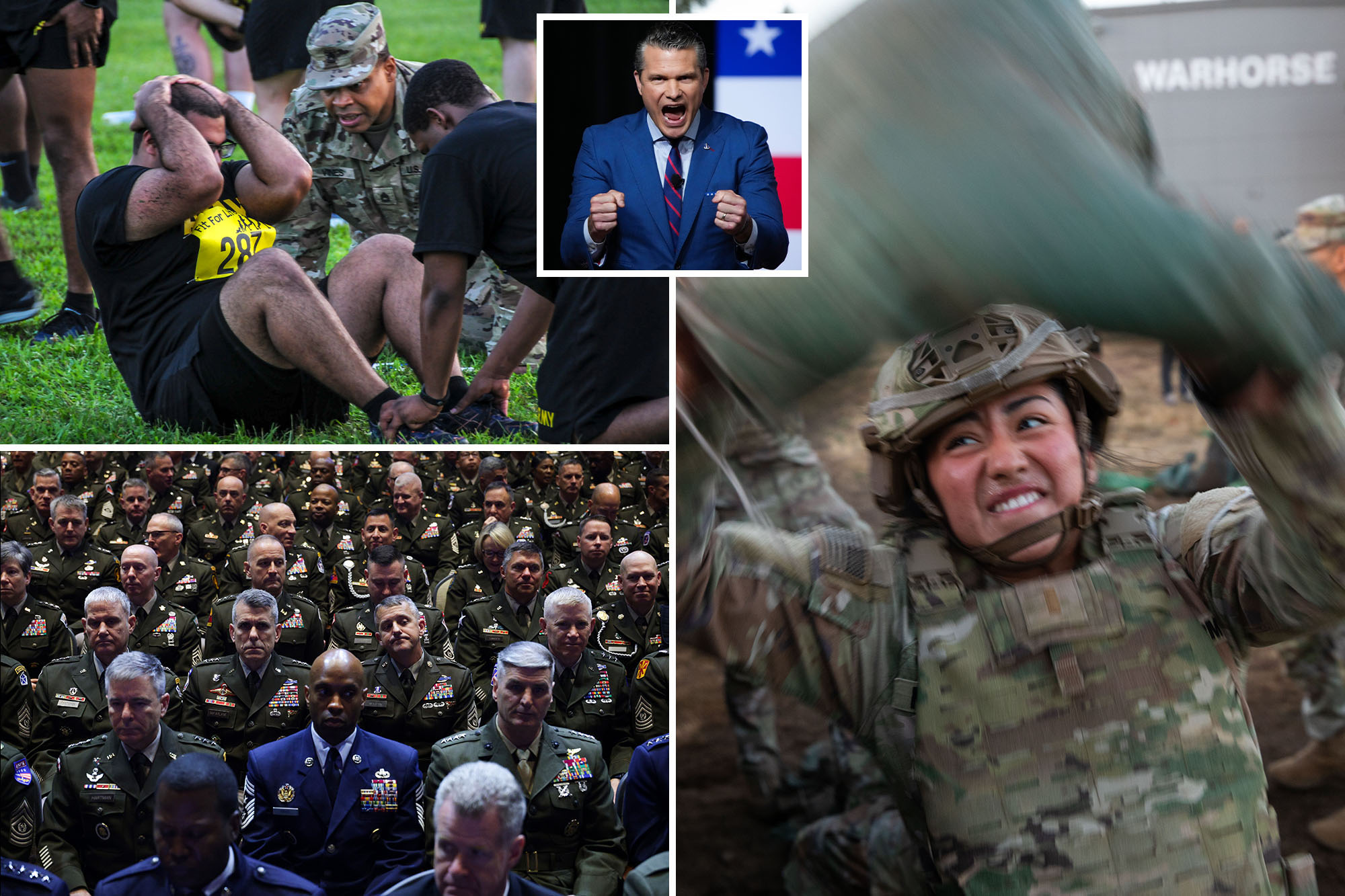 Pete Hegseth demands troops meet ‘male-level’ physical standards, rails against ‘woke garbage’ and ‘fat troops’ in military