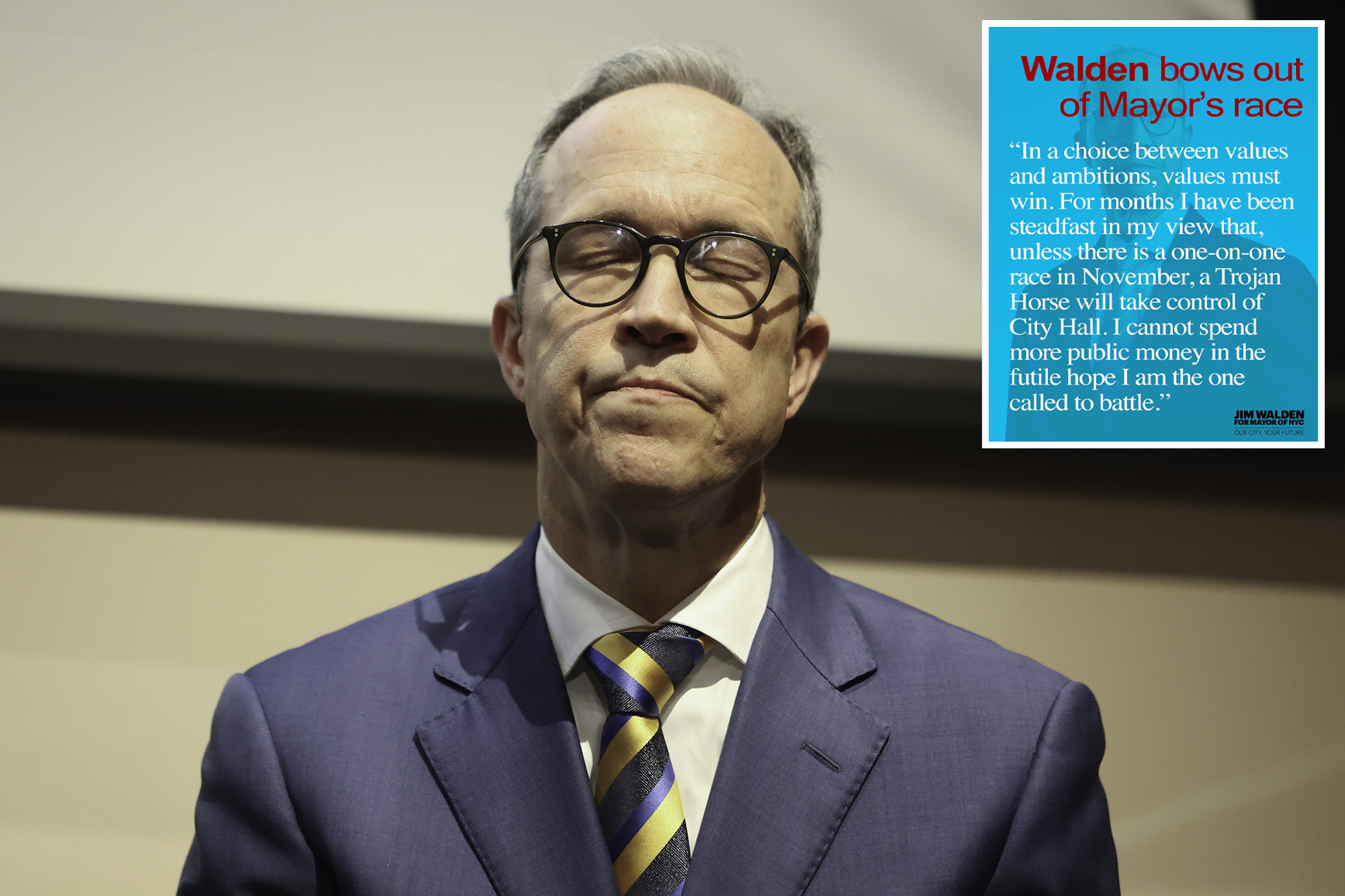 Jim Walden suspends campaign for NYC mayor: ‘I cannot spend more public money on futile hope’