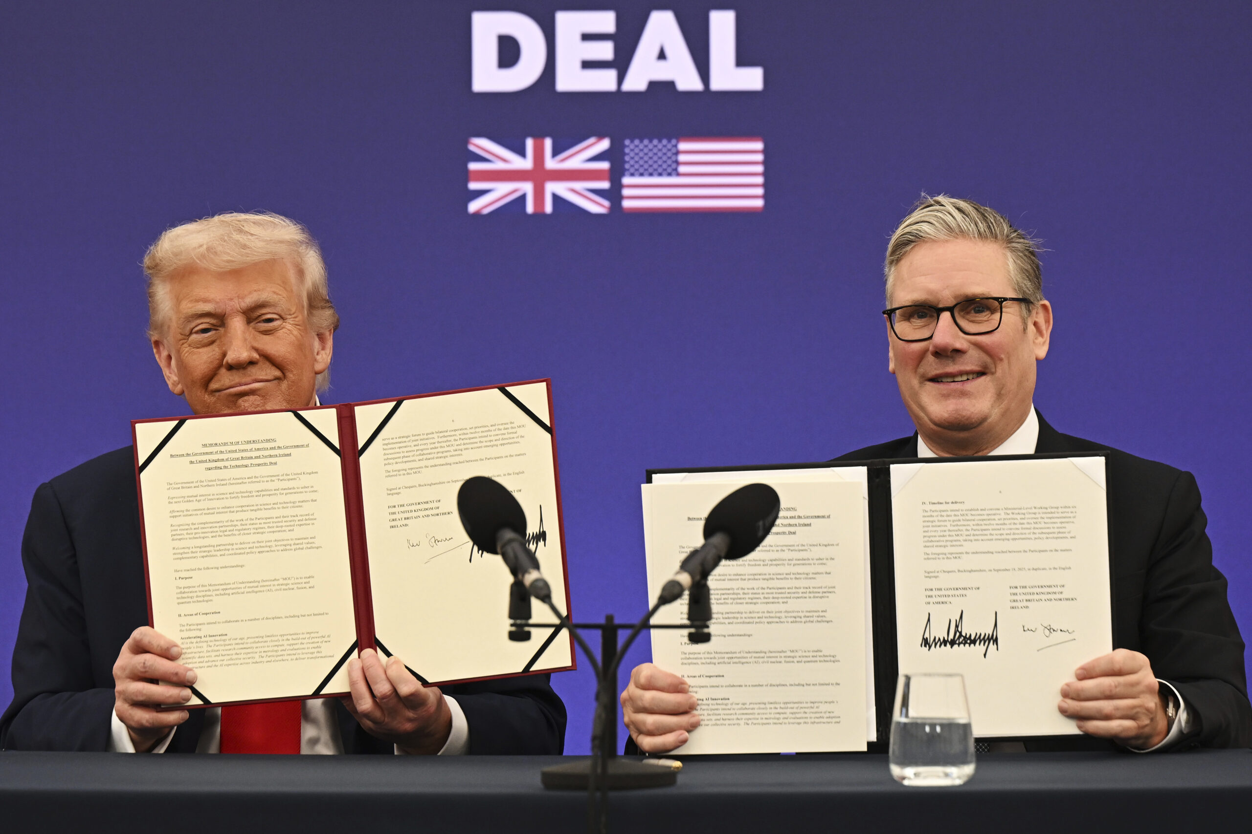 Trump, Starmer sign tech prosperity deal to spur AI, nuclear energy and quantum computing advances as part of $350B investment