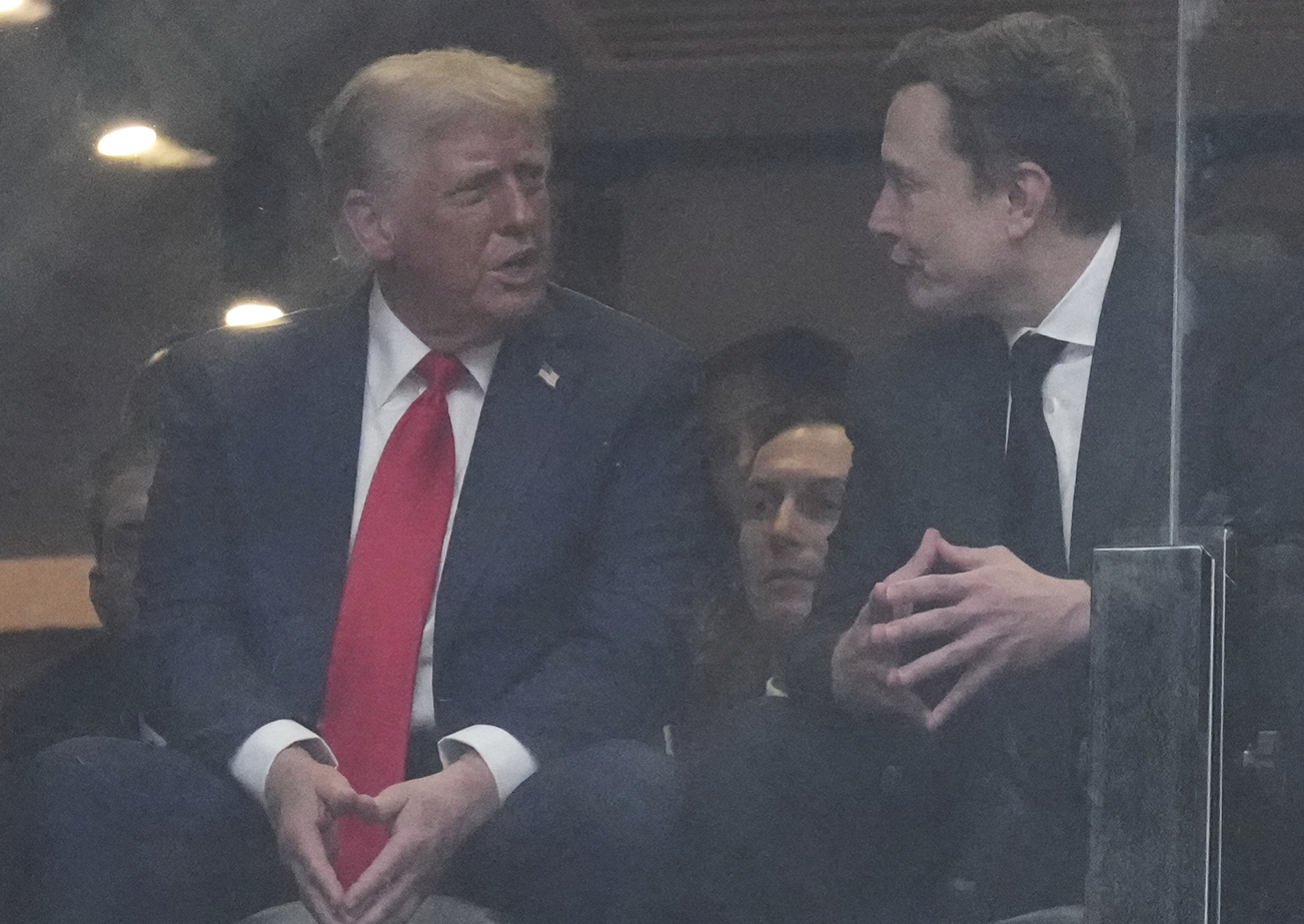 Elon Musk, President Trump come together at Charlie Kirk memorial as Tesla titan calls for unity after painful rift
