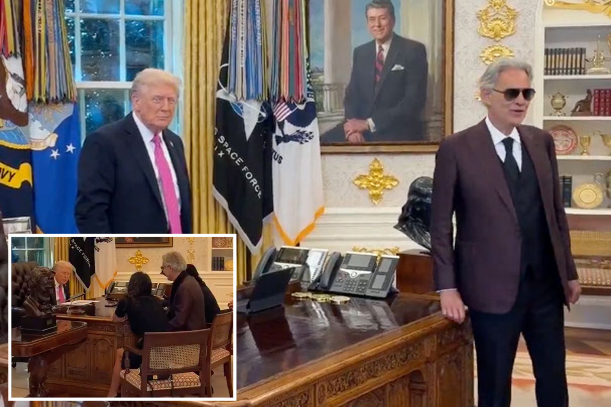 Trump hosts famed singer Andrea Bocelli ahead of Zelensky visit