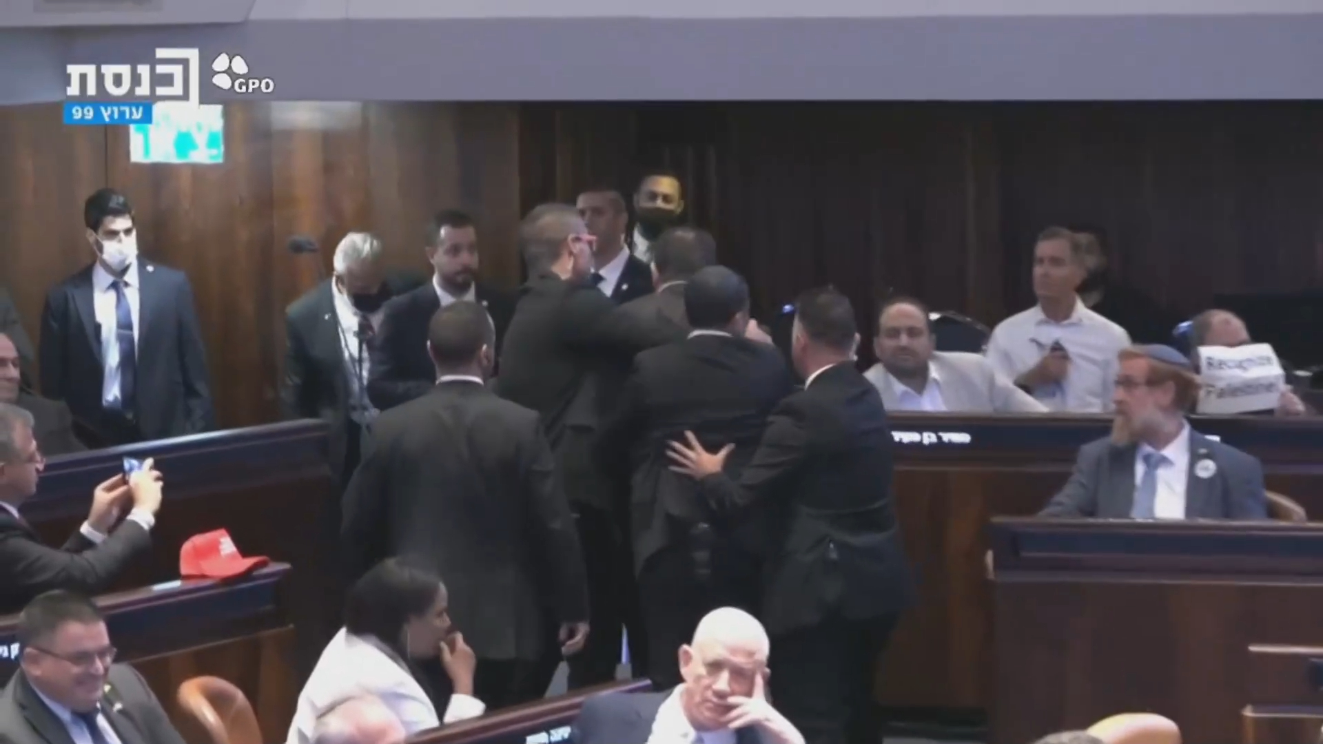 Far-left politician thrown out after interrupting Trump’s address to Israel’s parliament