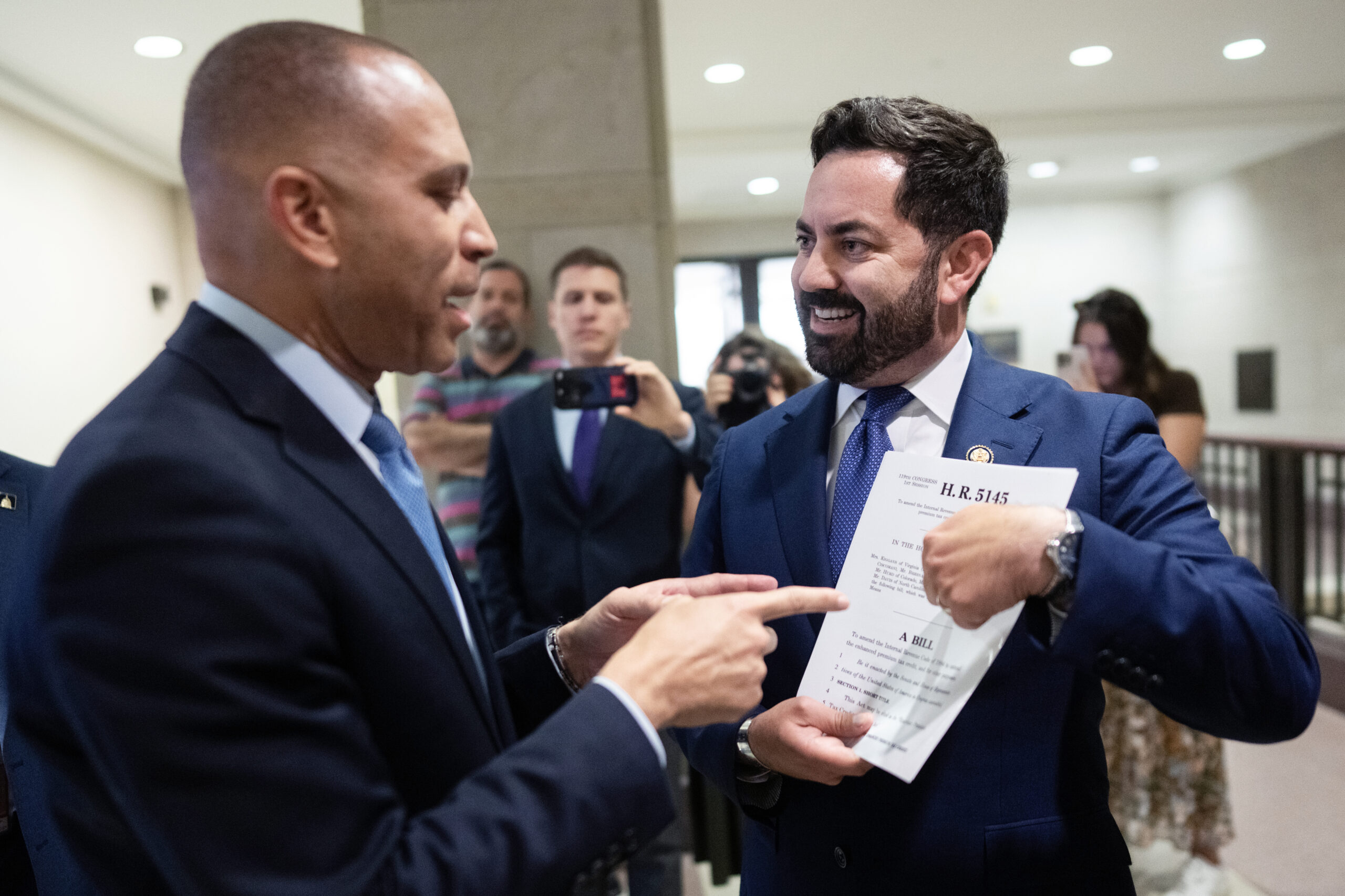 Mike Lawler and Hakeem Jeffries get into fiery shouting match over government shutdown: ‘Keep your mouth shut’
